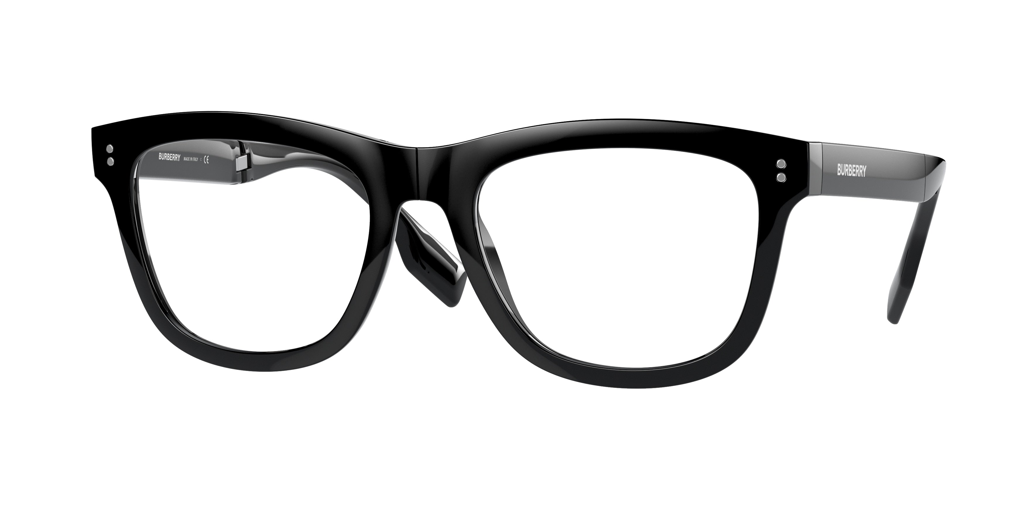 Burberry MILLER BE4341 Rectangle Sunglasses  3001SB-Black 55-145-20 - Color Map Black