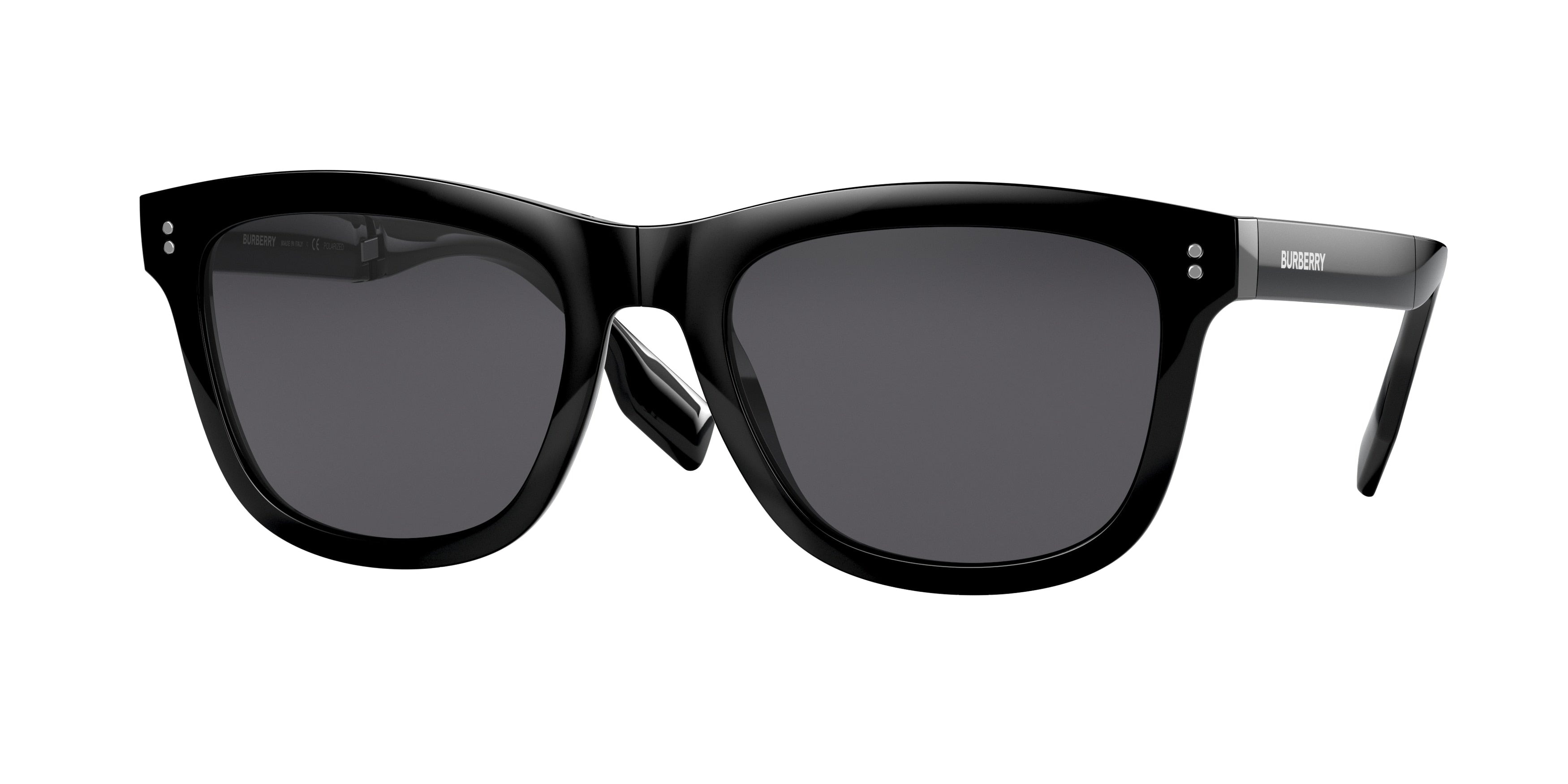 Burberry MILLER BE4341 Rectangle Sunglasses  3001T8-Black 55-145-20 - Color Map Black