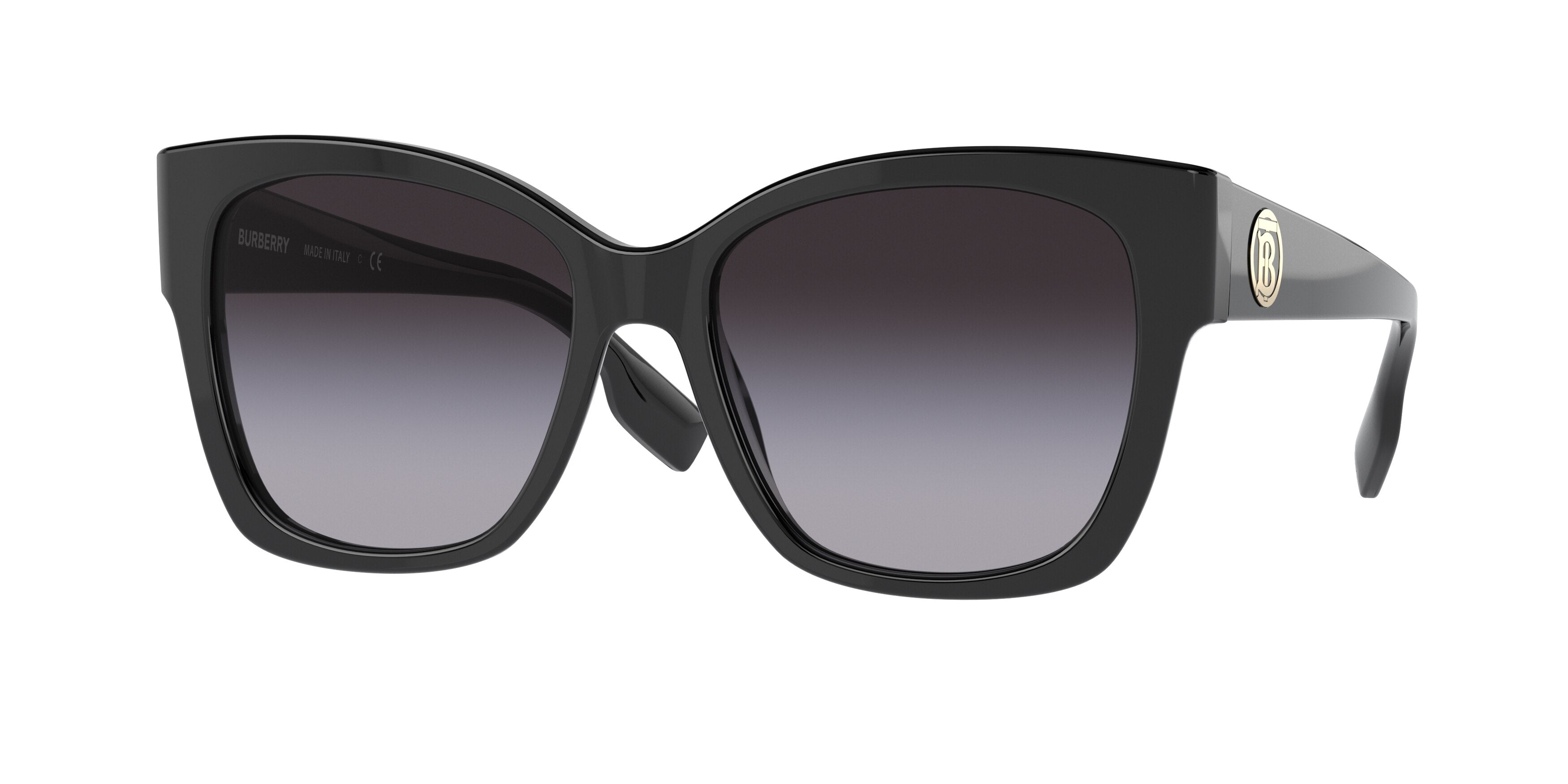 Burberry RUTH BE4345 Square Sunglasses  30018G-Black 54-140-17 - Color Map Black