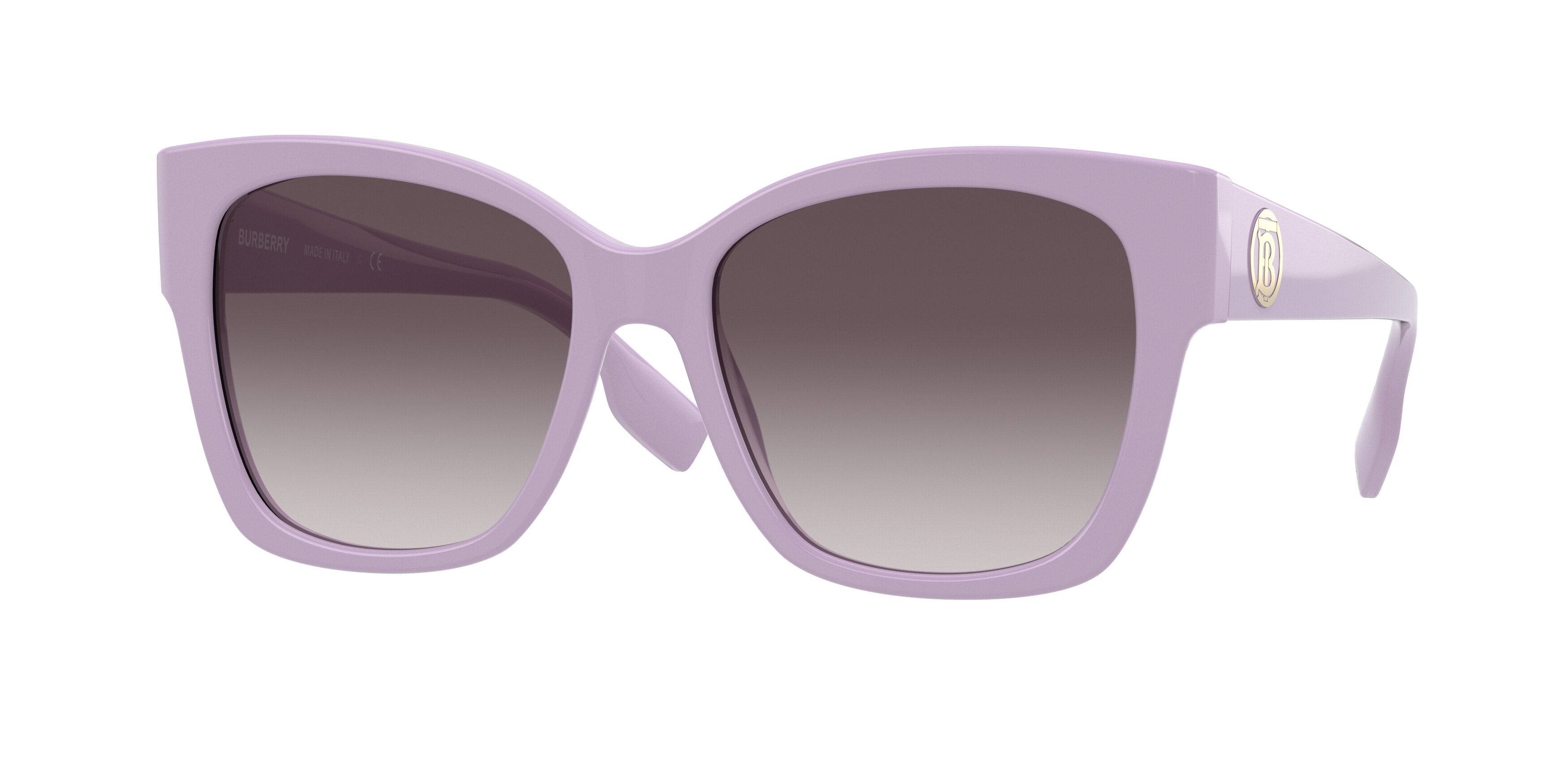 Burberry RUTH BE4345 Square Sunglasses  394111-Lilac 54-140-17 - Color Map Violet