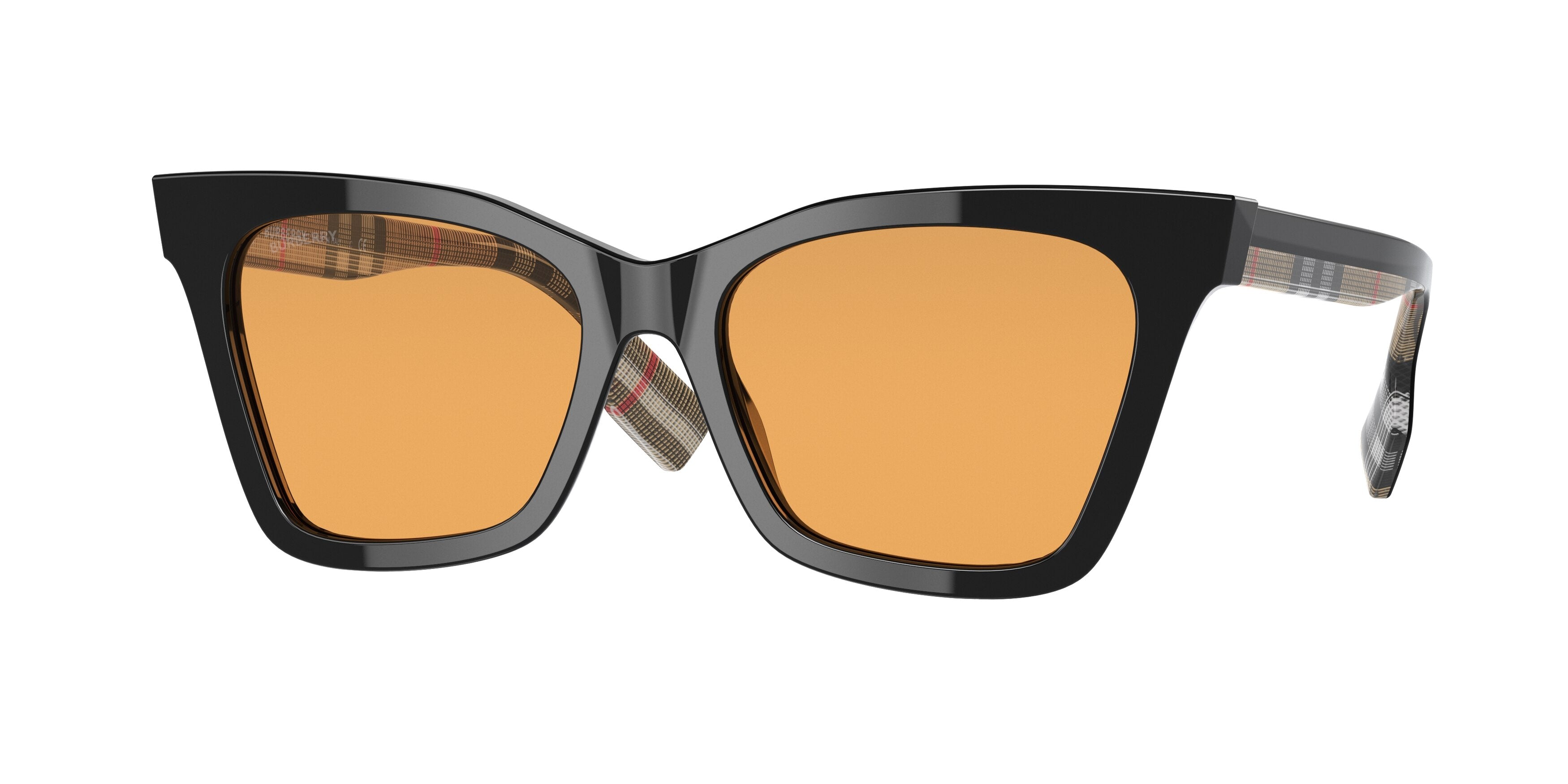 Burberry ELSA BE4346F Irregular Sunglasses  394274-Black 55-140-17 - Color Map Black