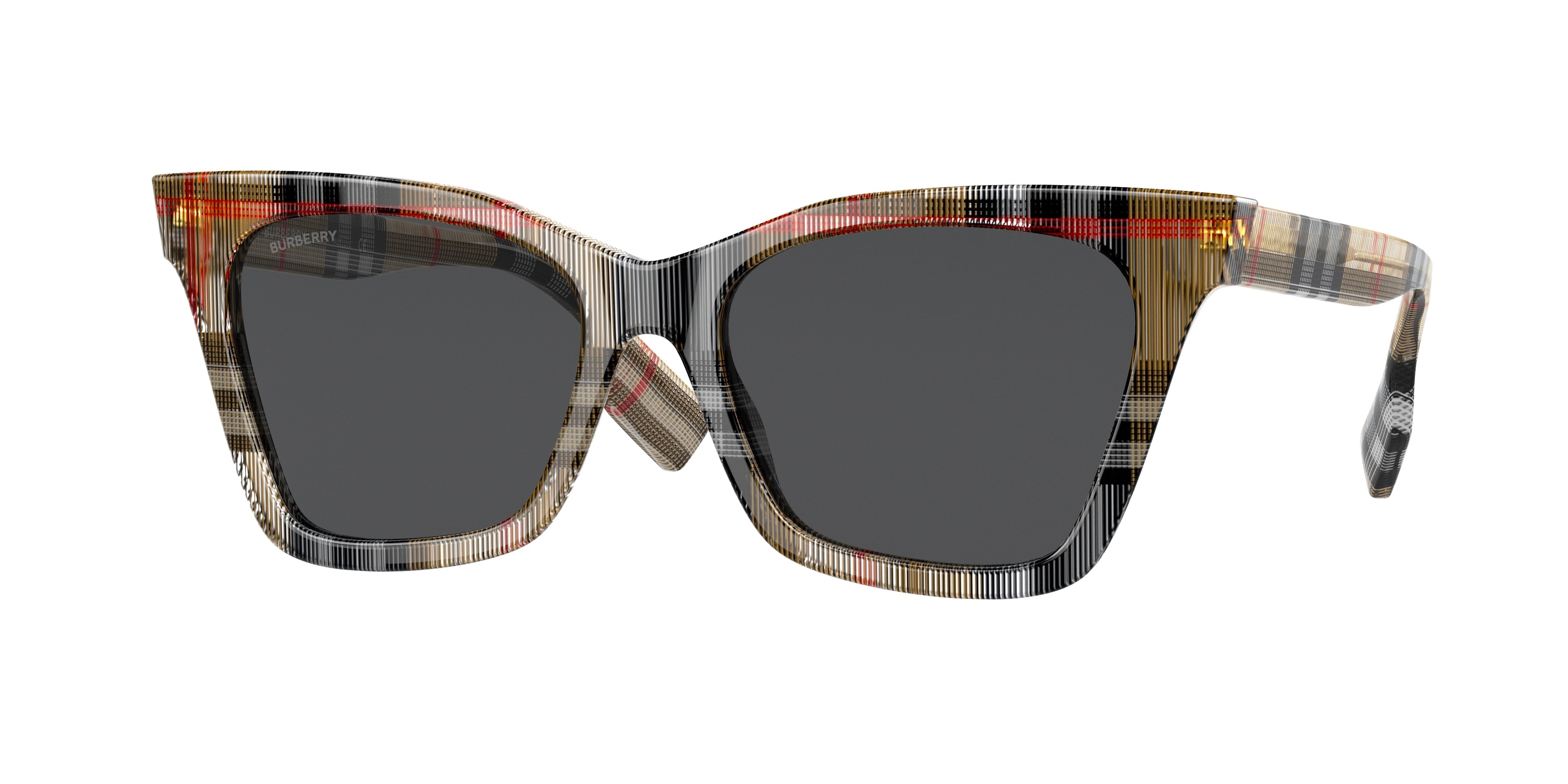 Burberry ELSA BE4346 Irregular Sunglasses  394487-Vintage Check 53-140-17 - Color Map Brown