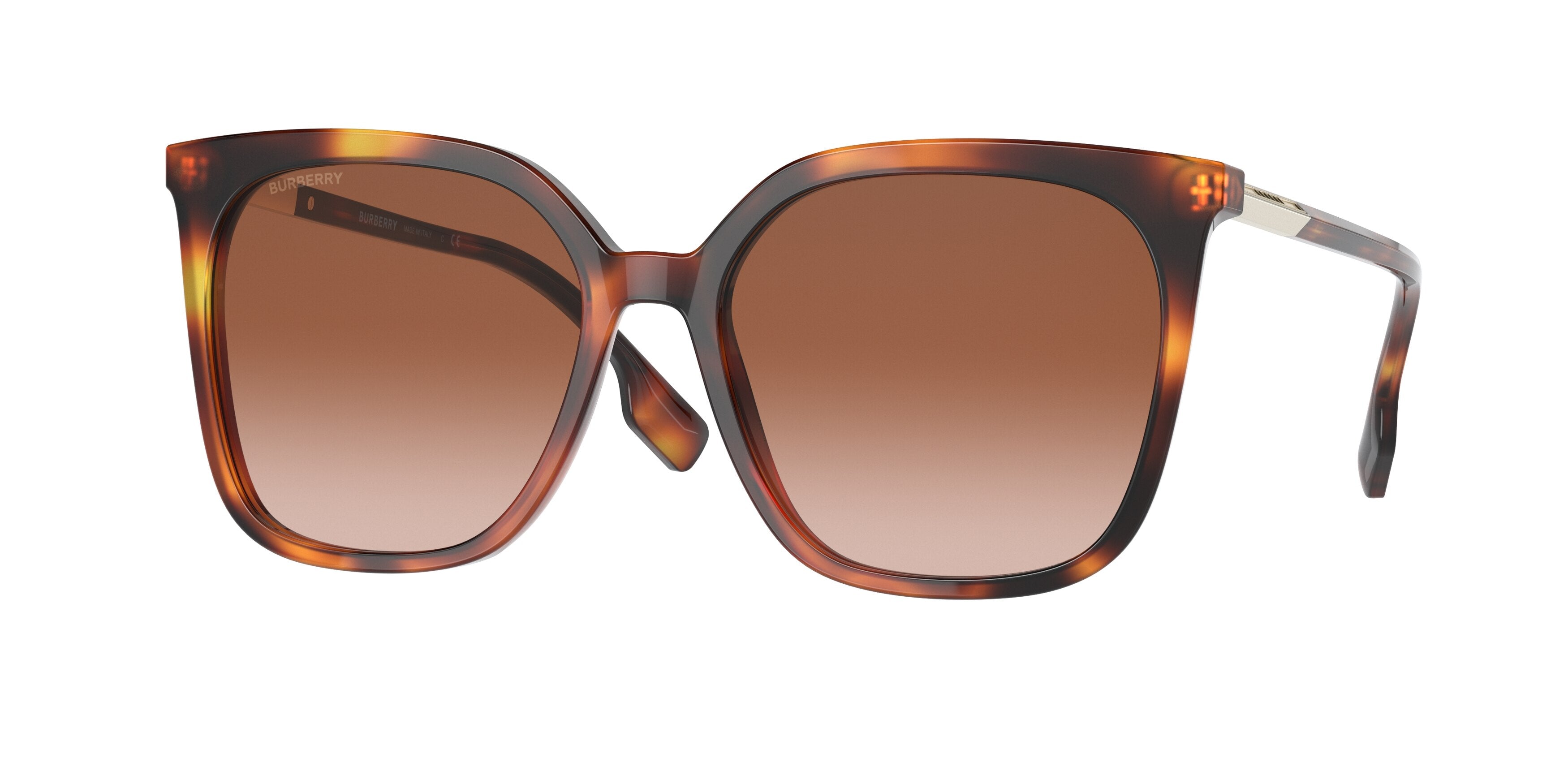 Burberry EMILY BE4347F Square Sunglasses  331613-Light Havana 56-140-17 - Color Map Tortoise