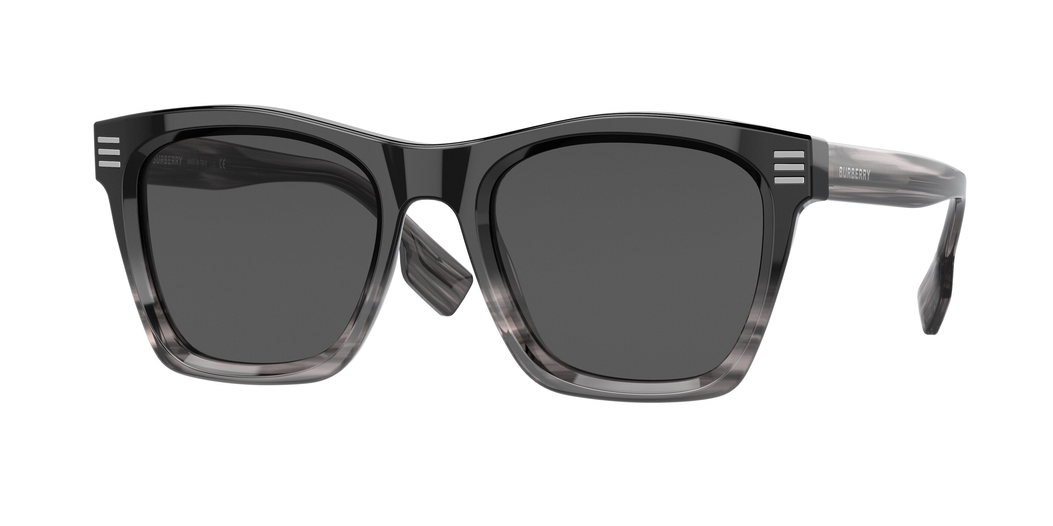 Burberry COOPER BE4348F Square Sunglasses  394987-Black 54-145-21 - Color Map Black