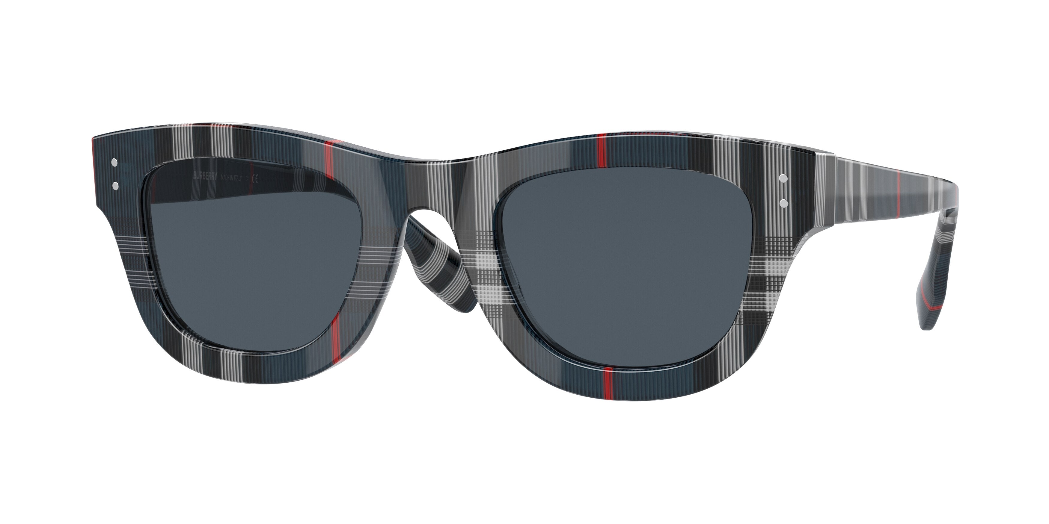 Burberry SIDNEY BE4352 Square Sunglasses  394787-Navy Check 49-145-25 - Color Map Blue
