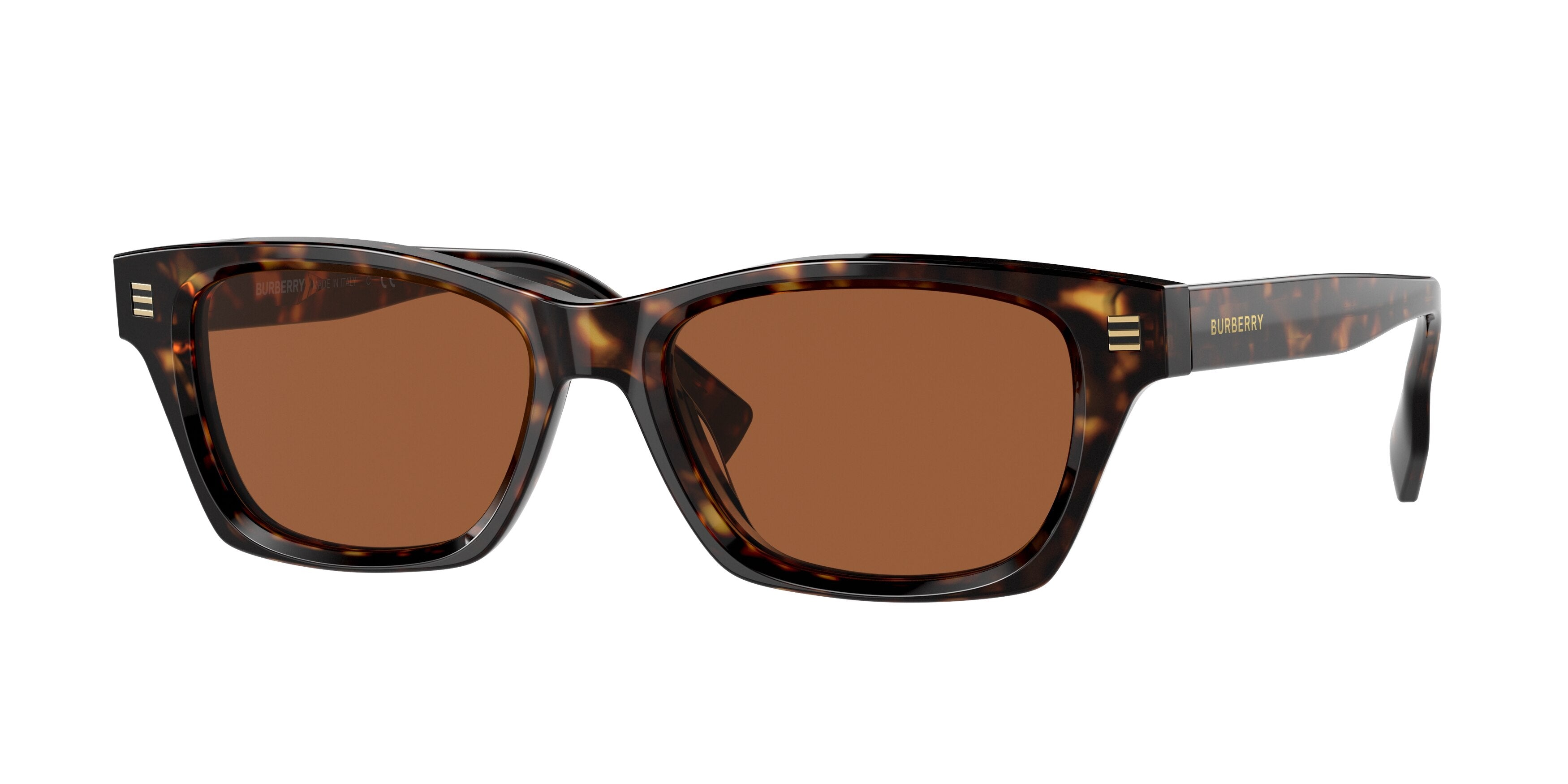 Burberry KENNEDY BE4357 Rectangle Sunglasses  300273-Dark Havana 53-145-17 - Color Map Brown