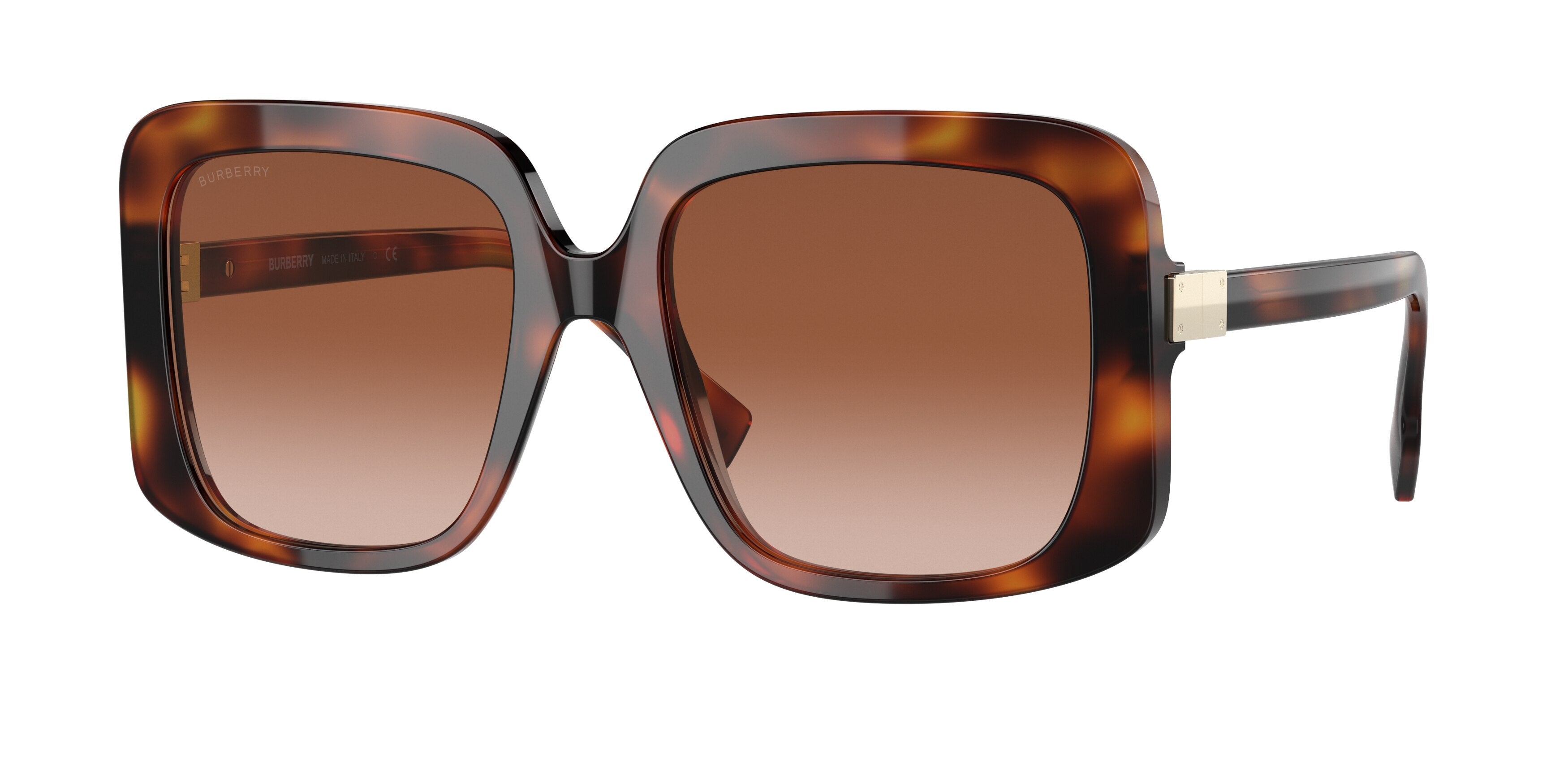 Burberry PENELOPE BE4363 Square Sunglasses  331613-Light Havana 55-140-19 - Color Map Tortoise