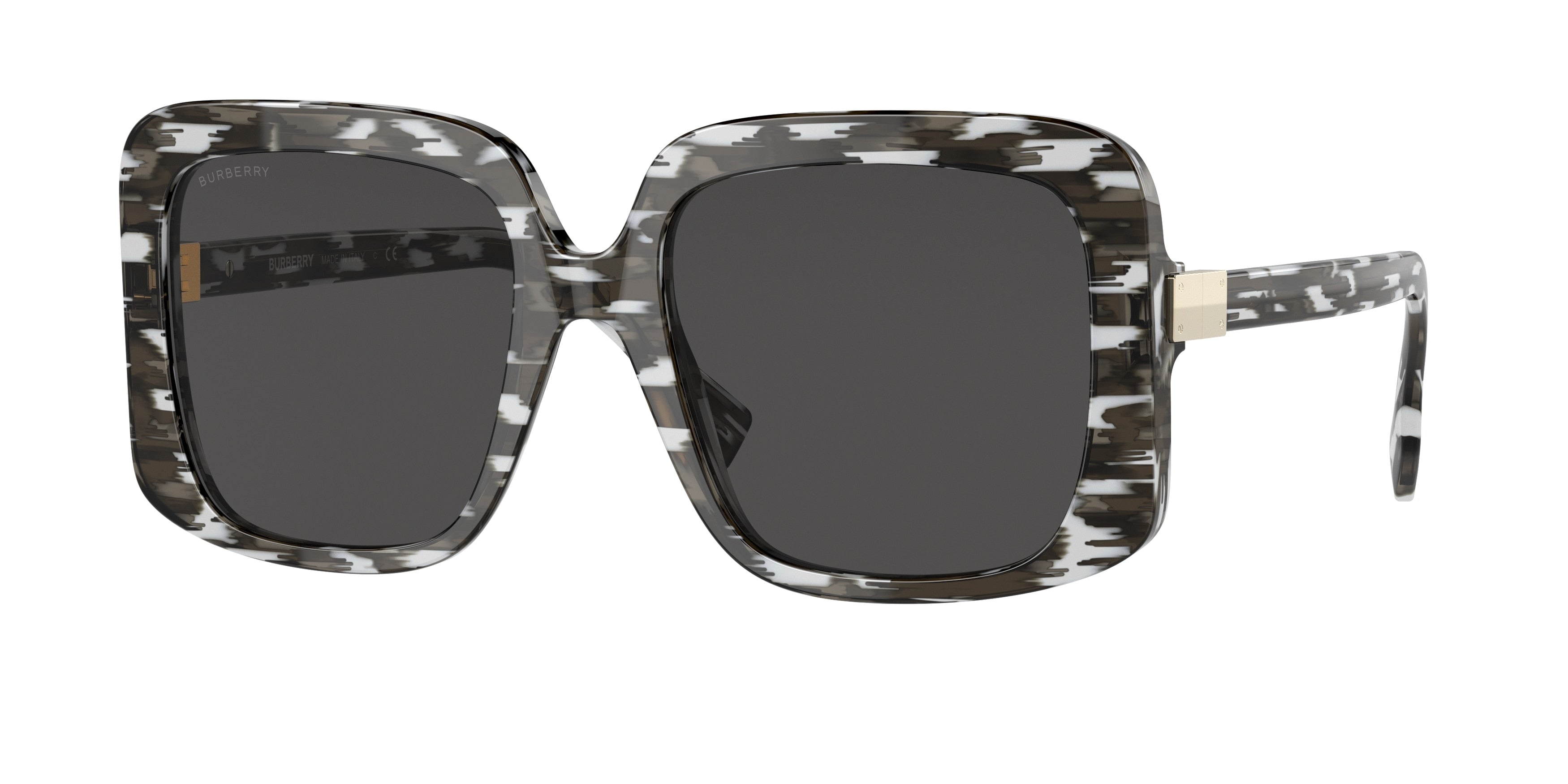 Burberry PENELOPE BE4363 Square Sunglasses  397887-White/black 55-140-19 - Color Map White