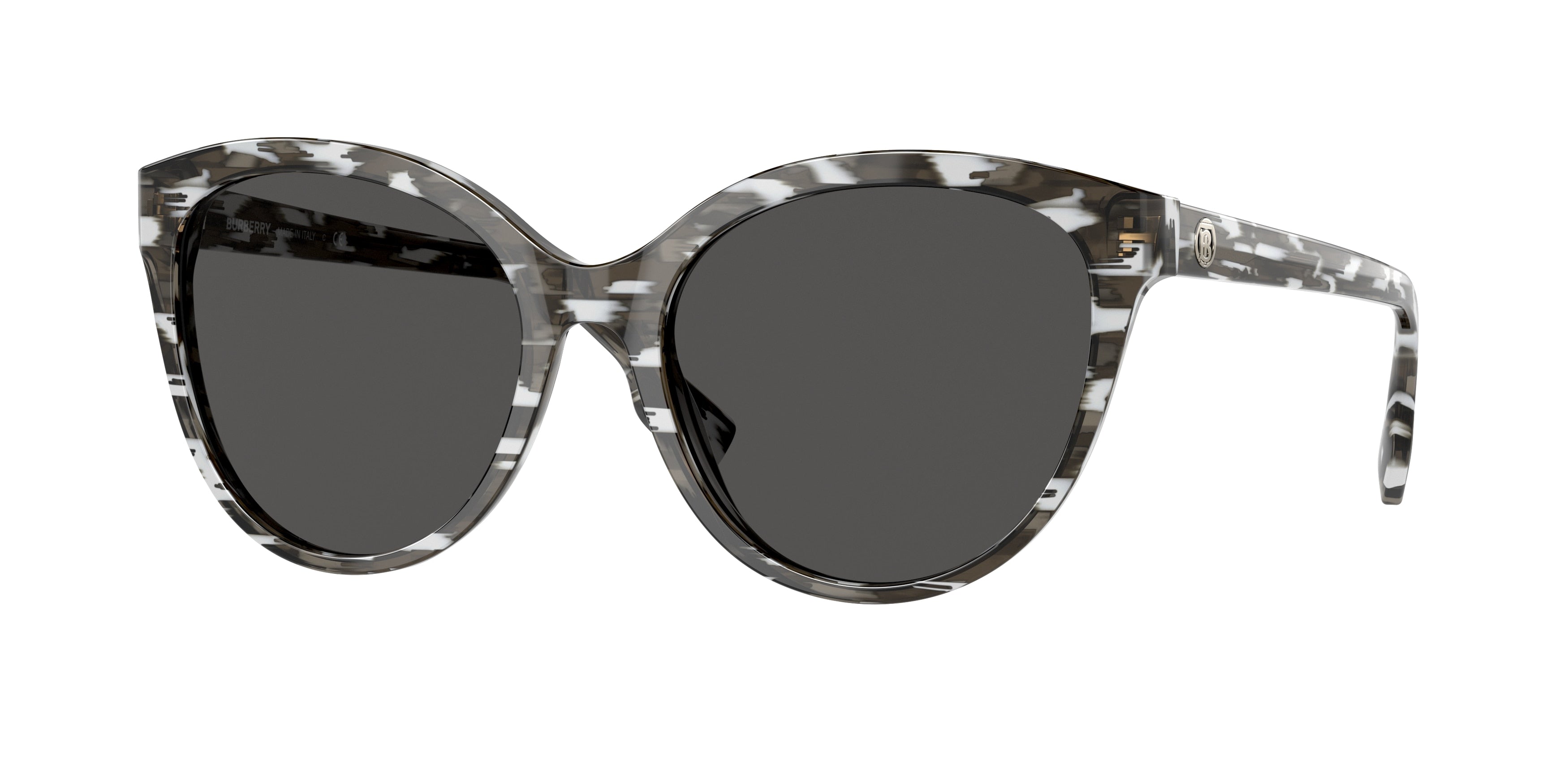 Burberry BETTY BE4365 Cat Eye Sunglasses  397887-White/black 55-140-18 - Color Map White