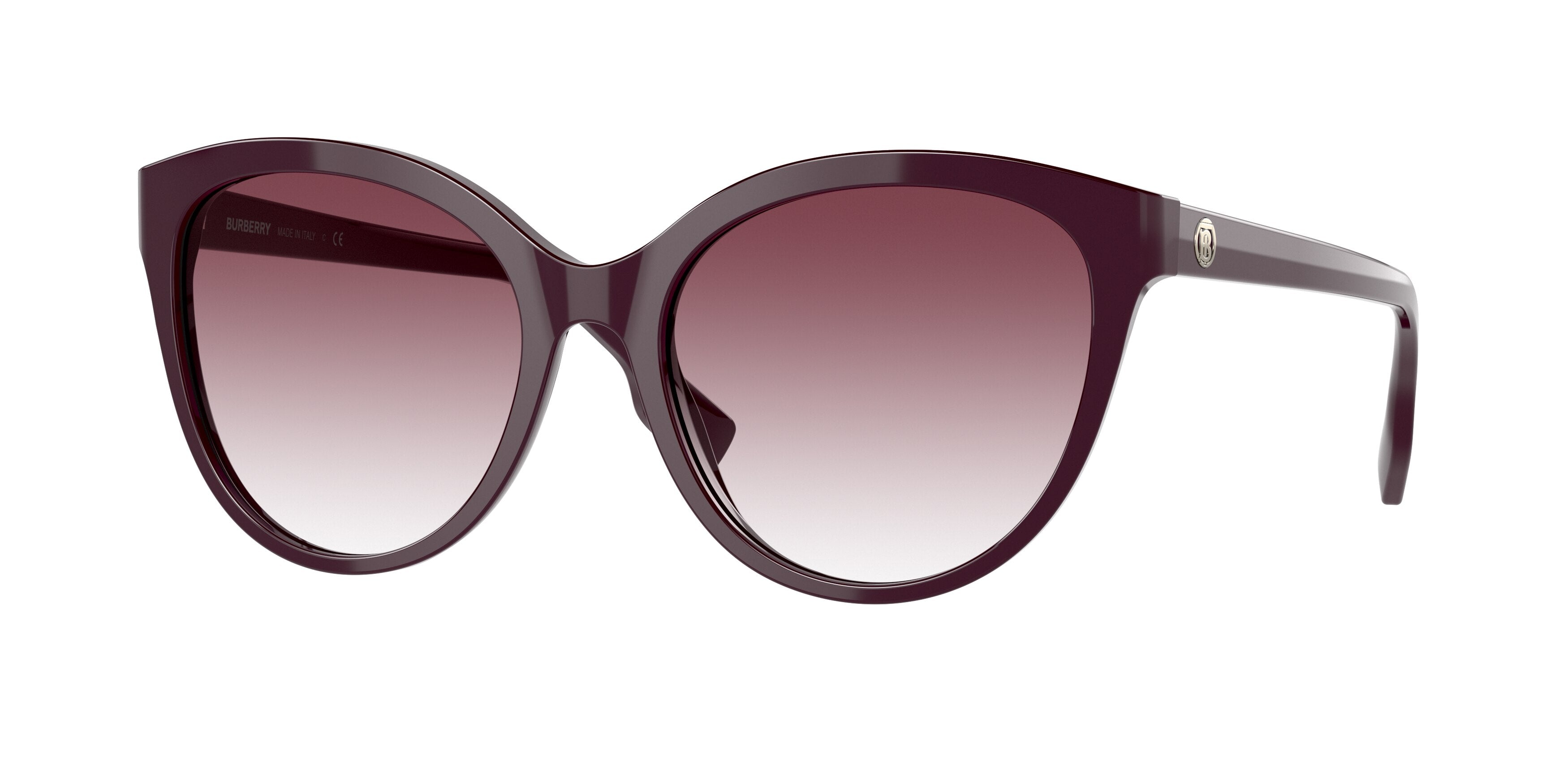 Burberry BETTY BE4365 Cat Eye Sunglasses  39798H-Bordeaux 55-140-18 - Color Map Red