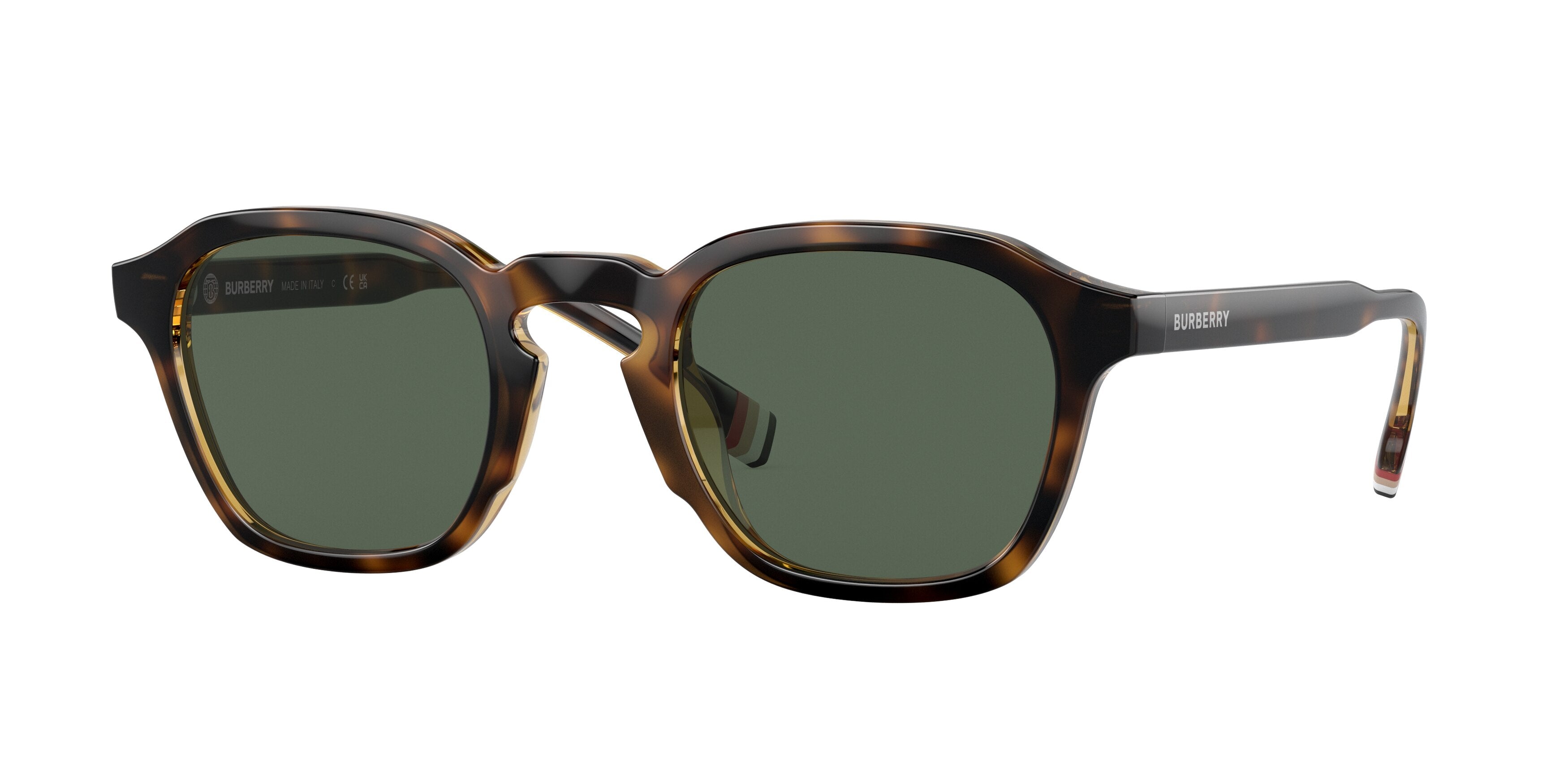 Burberry PERCY BE4378U Irregular Sunglasses  300271-Dark Havana 49-150-24 - Color Map Brown