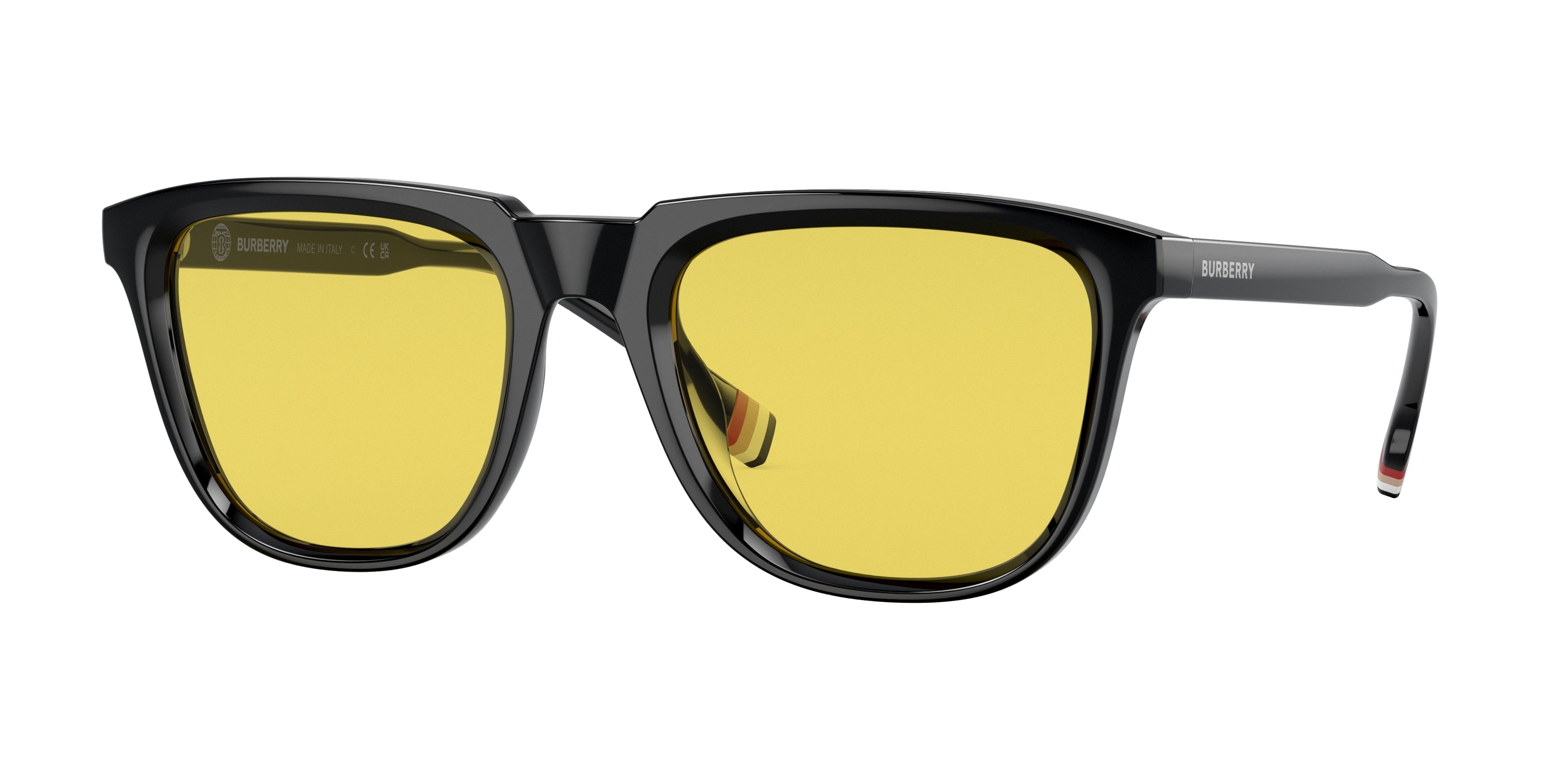 Burberry GEORGE BE4381U Square Sunglasses  300185-Black 54-150-21 - Color Map Black