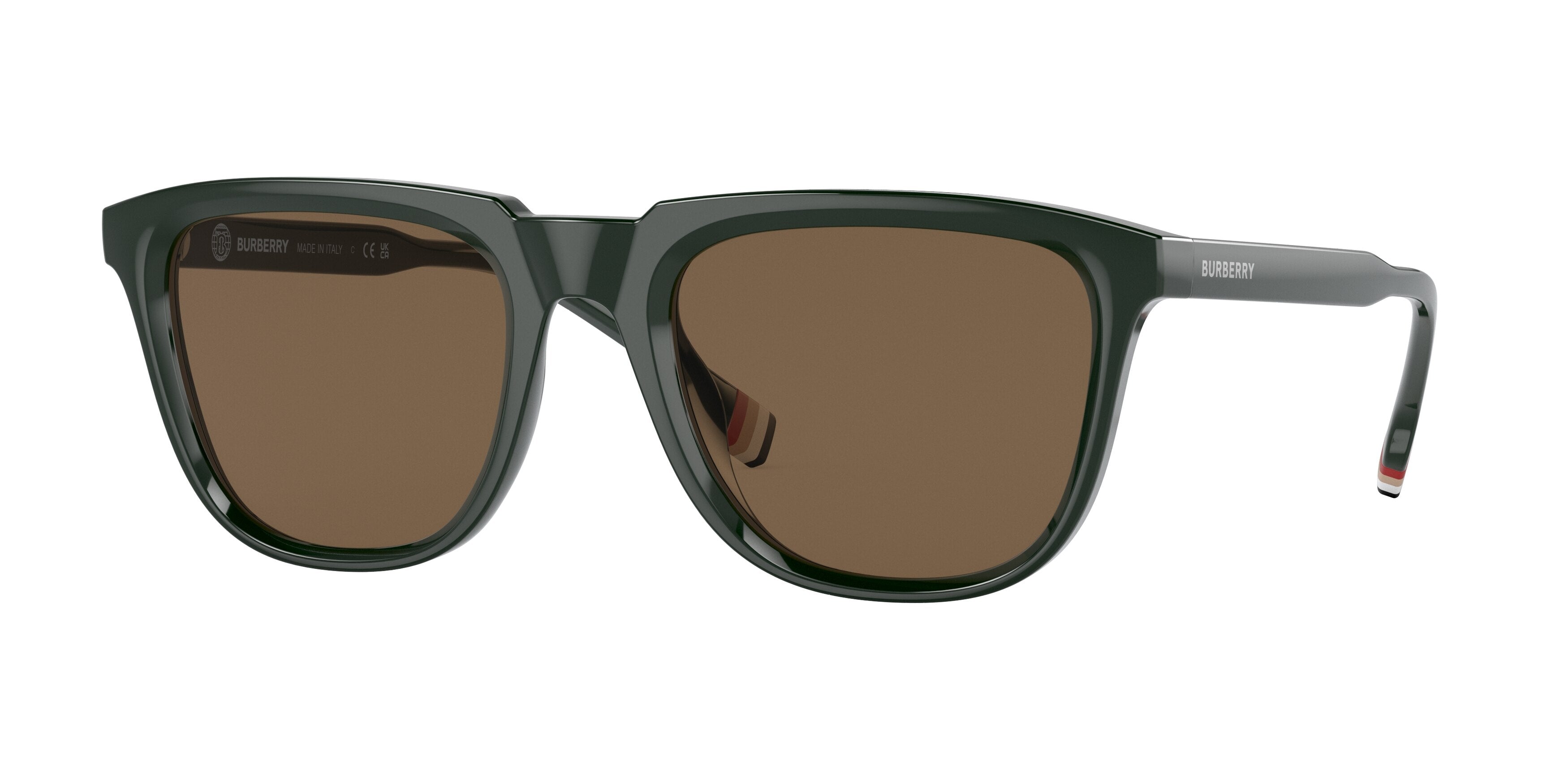 Burberry GEORGE BE4381U Square Sunglasses  403573-Green 54-150-21 - Color Map Green