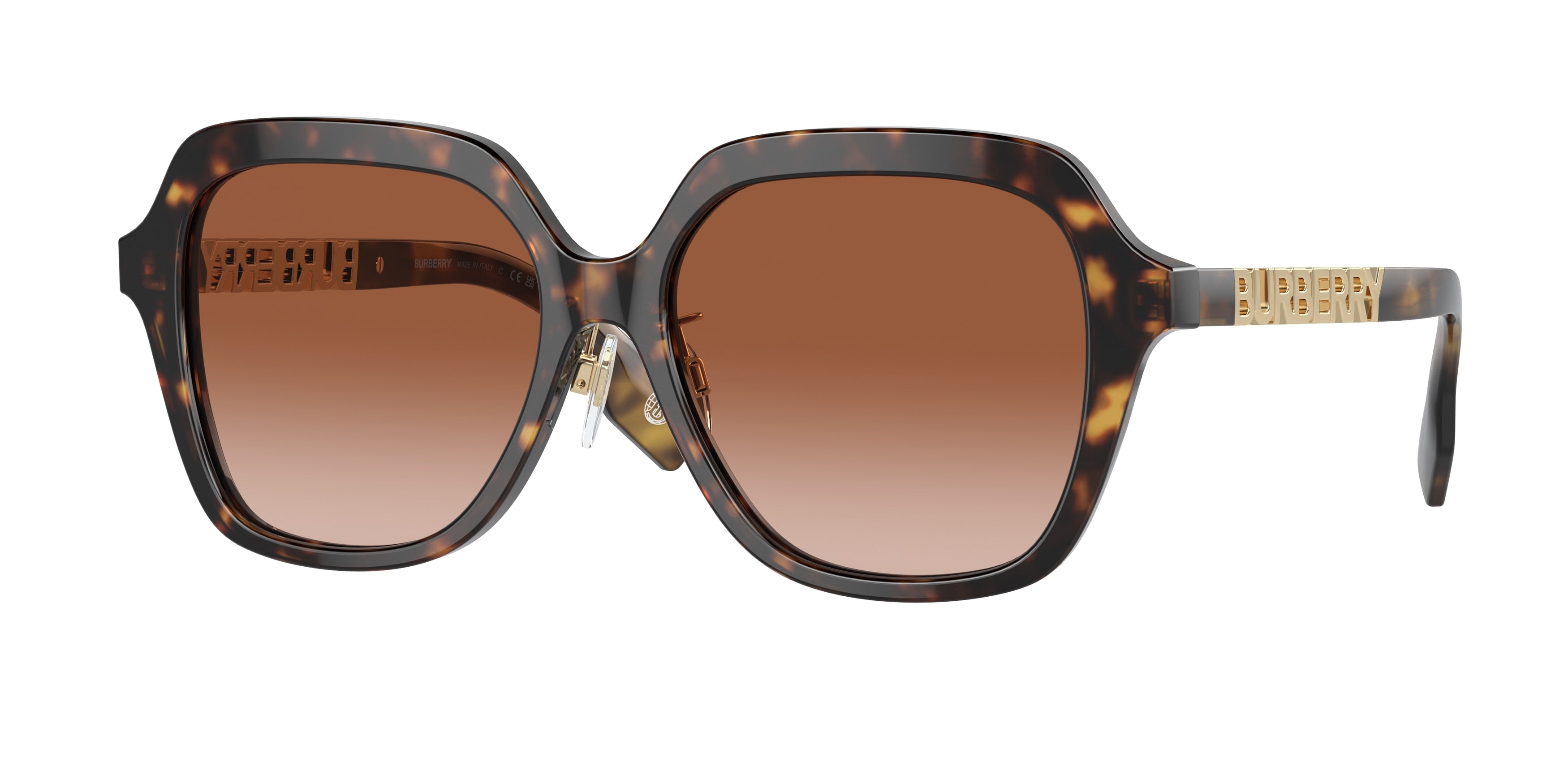 Burberry JONI BE4389F Square Sunglasses  300213-Dark Havana 55-140-16 - Color Map Brown