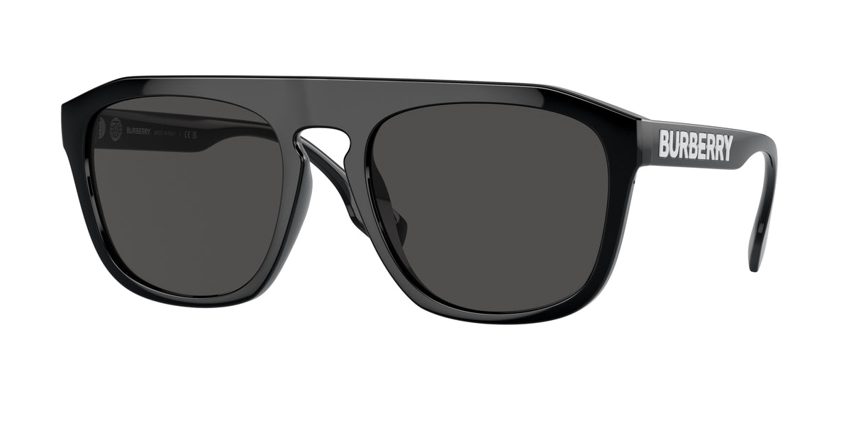 Burberry WREN BE4396U Square Sunglasses  300187-Black 57-145-20 - Color Map Black
