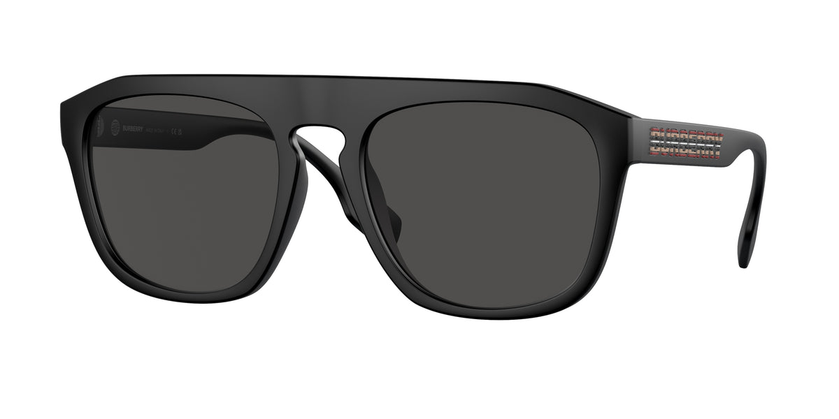 Burberry WREN BE4396U Square Sunglasses  346487-Matte Black 57-145-20 - Color Map Black