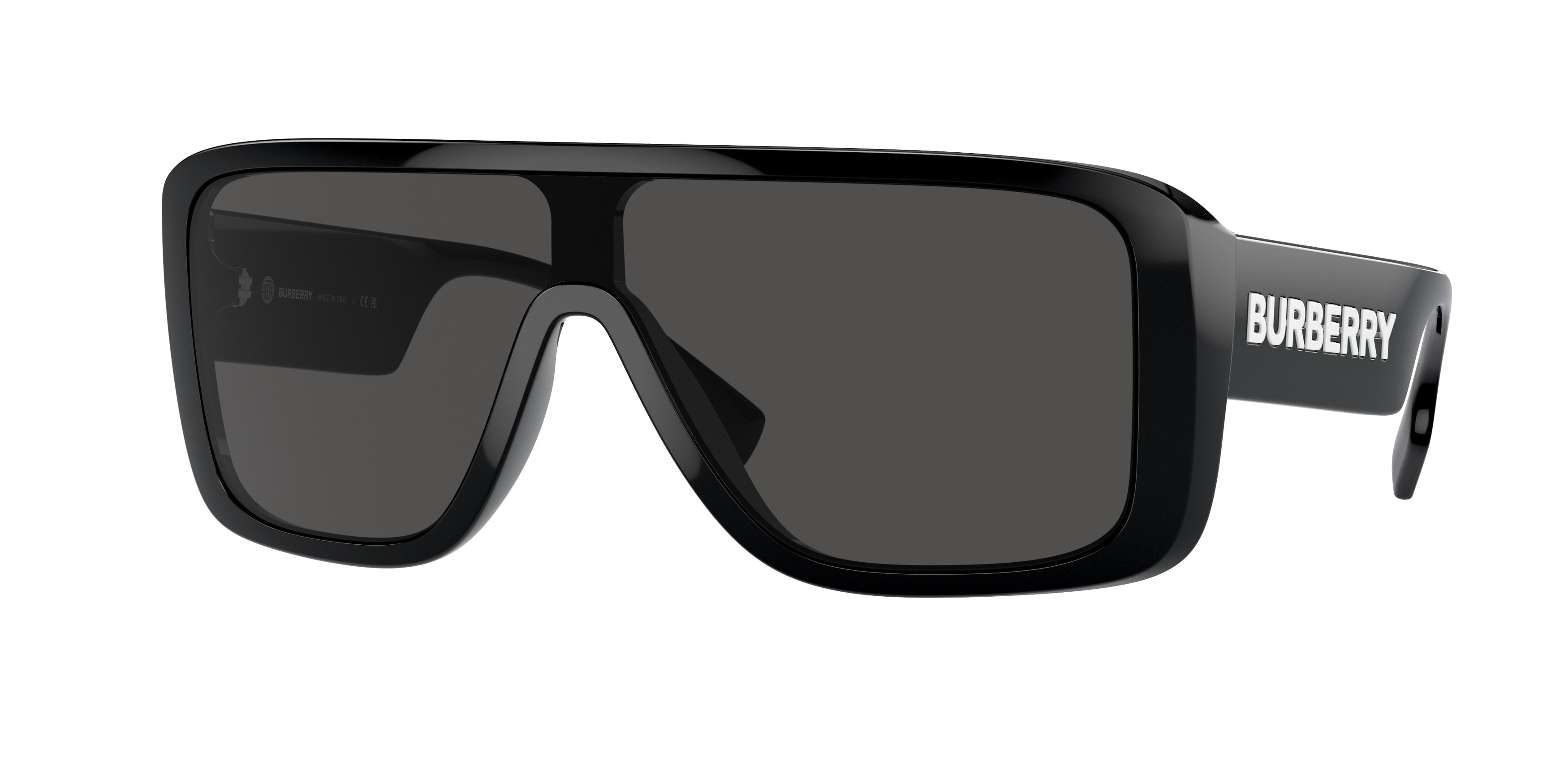 Burberry BE4401U Irregular Sunglasses  300187-Black 0-130-130 - Color Map Black
