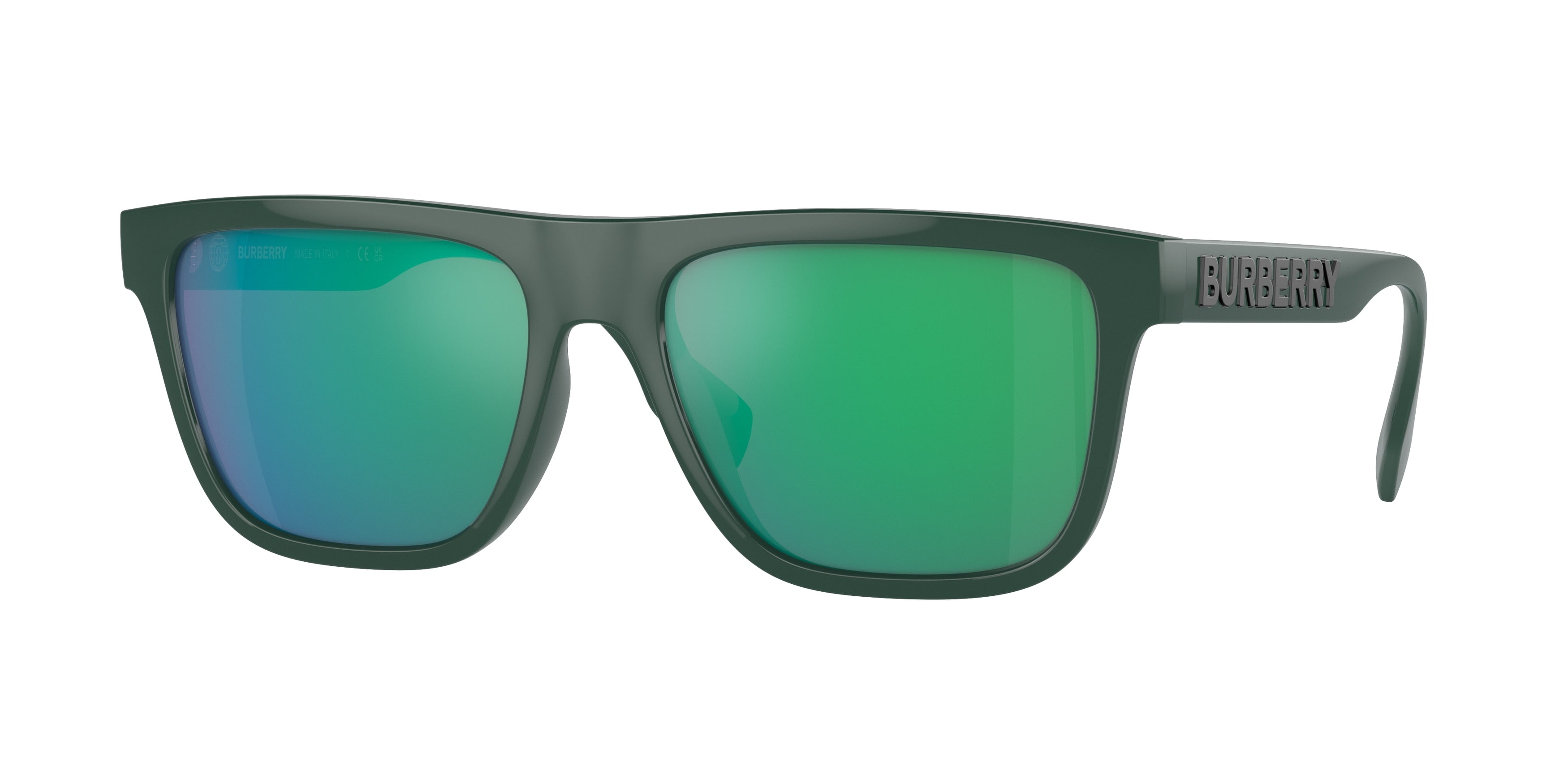 Burberry BE4402U Square Sunglasses  4038F2-Green 56-145-17 - Color Map Green