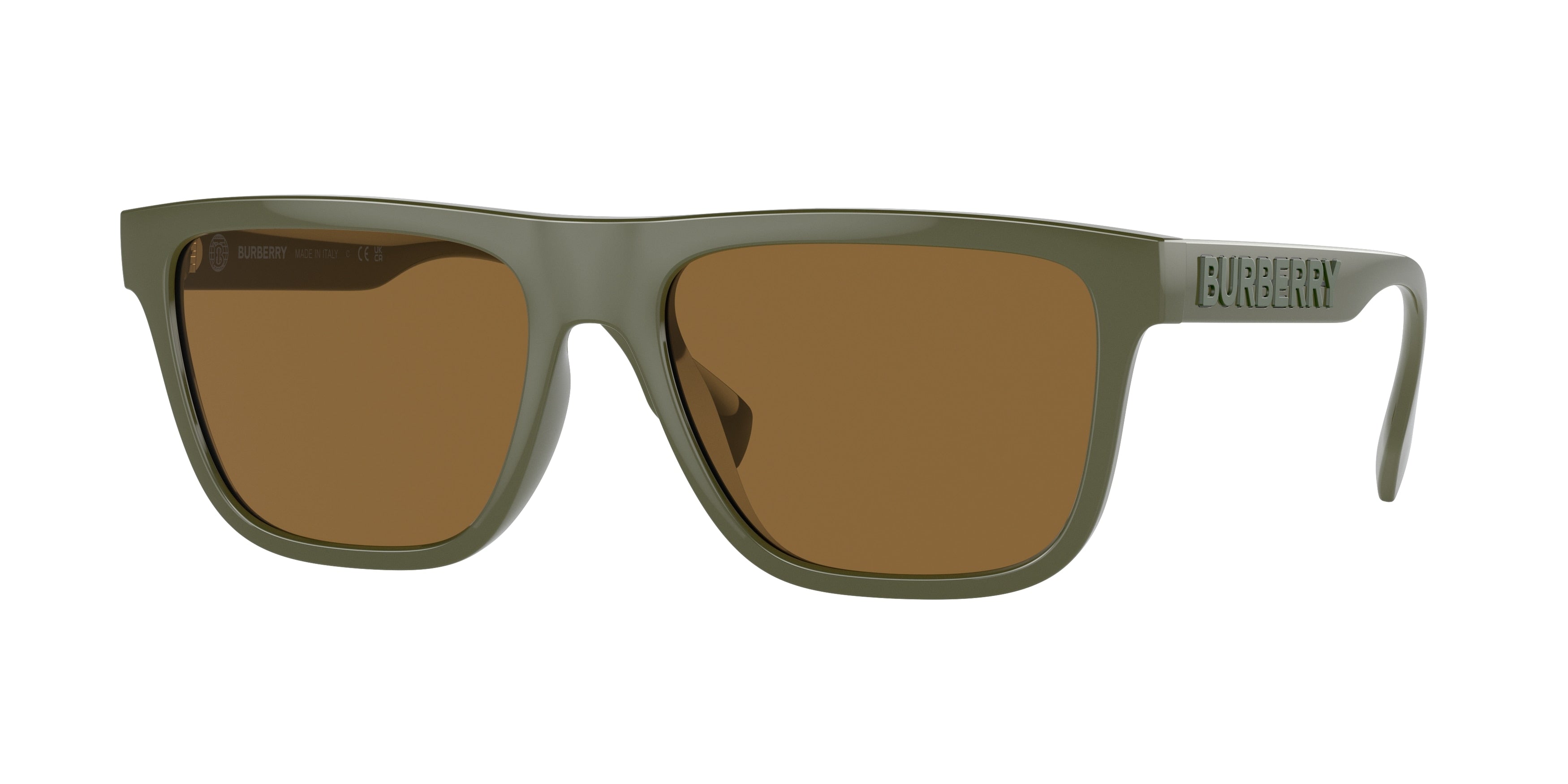 Burberry BE4402U Square Sunglasses  409973-Green 56-145-17 - Color Map Green