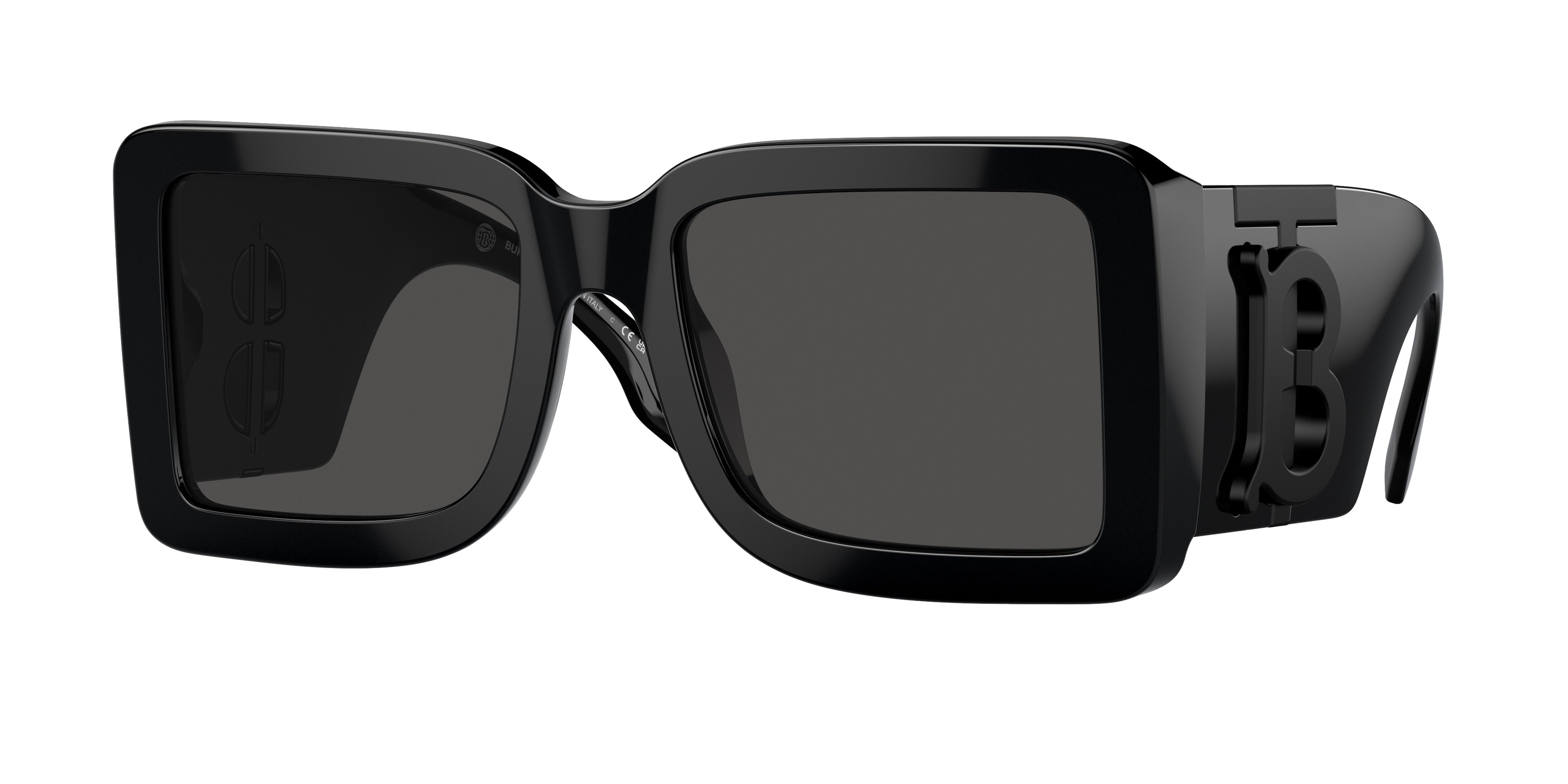Burberry BE4406U Square Sunglasses  409387-Black 55-140-20 - Color Map Black