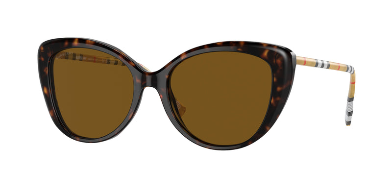 Burberry BE4407 Cat Eye Sunglasses  385483-Dark Havana 54-140-17 - Color Map Brown