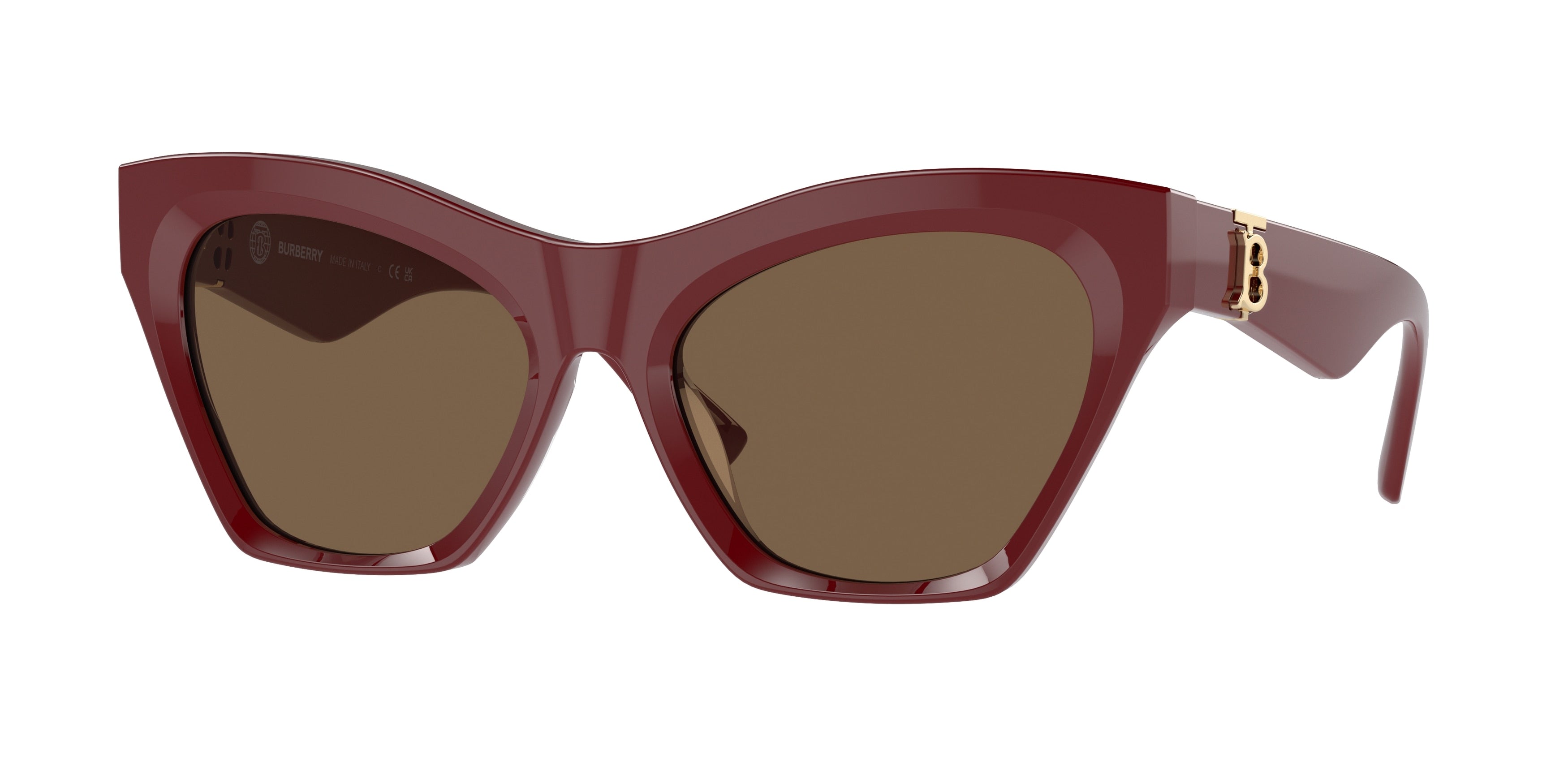 Burberry BE4420U Cat Eye Sunglasses  411973-Bordeaux 55-140-18 - Color Map Red