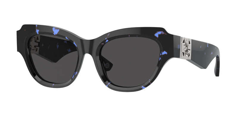 Burberry BE4423 Irregular Sunglasses  411187-Blue Havana 52-130-18 - Color Map Blue