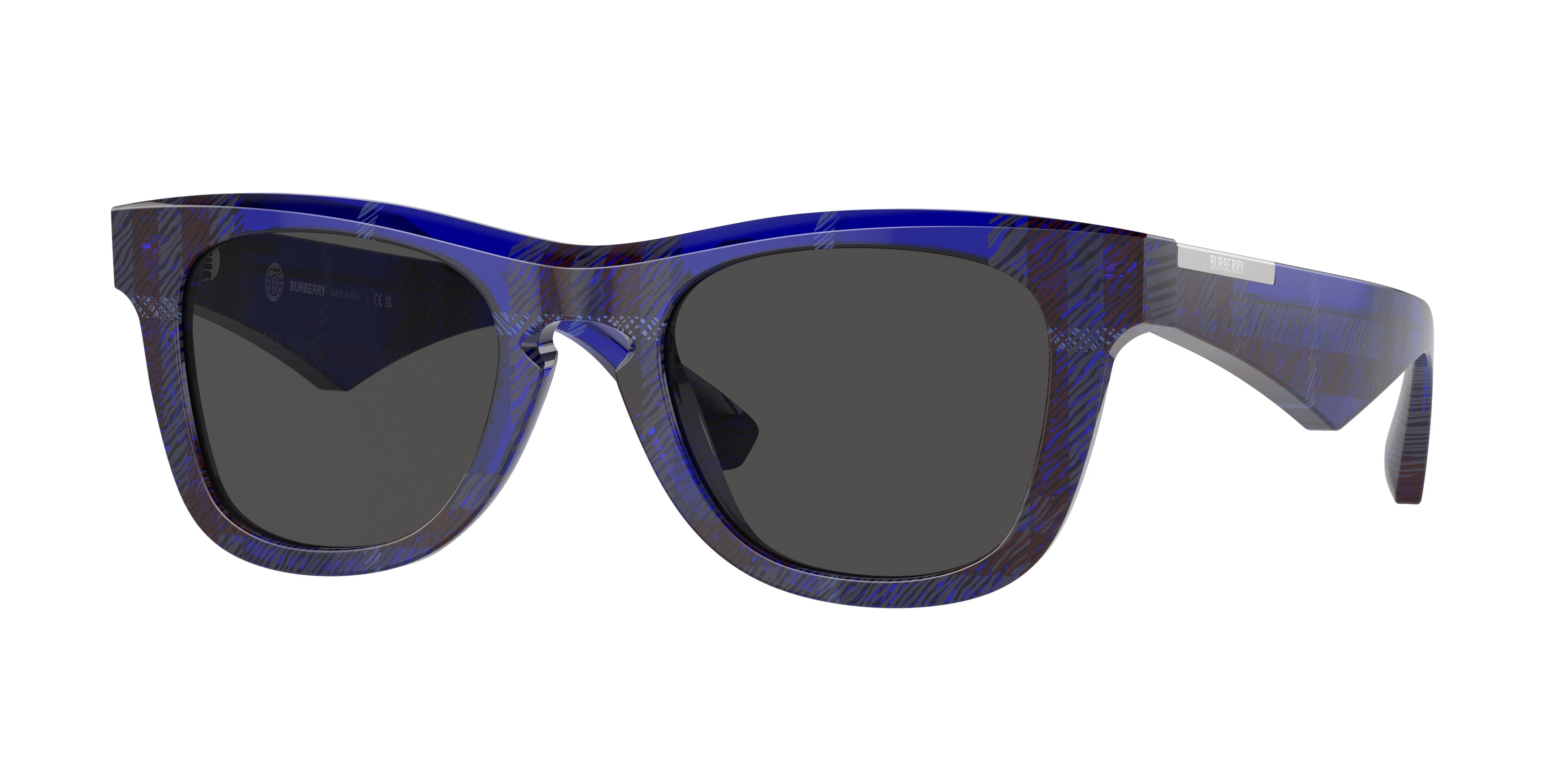 Burberry BE4426 Square Sunglasses  411487-Check Blue 50-145-21 - Color Map Blue