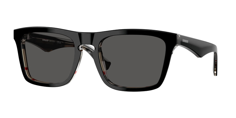 Burberry BE4434F Square Sunglasses  412187-Top Black On Vintage Check 57-145-20 - Color Map Black