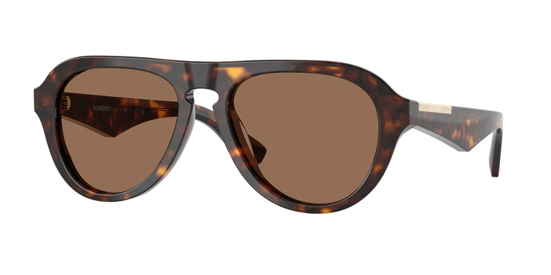 Burberry BE4437U Pilot Sunglasses  300273-Dark Havana 55-145-18 - Color Map Brown