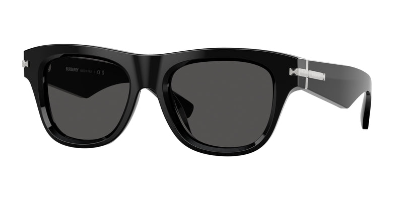 Burberry BE4438U Square Sunglasses  300187-Black 53-145-19 - Color Map Black