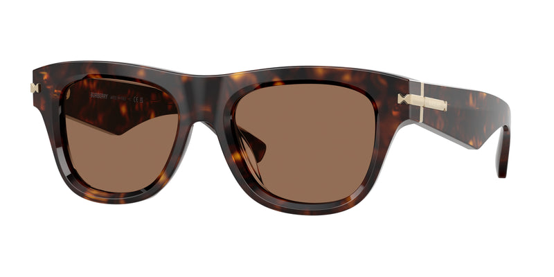 Burberry BE4438U Square Sunglasses  300273-Dark Havana 53-145-19 - Color Map Brown