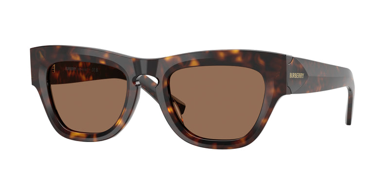 Burberry BE4440U Irregular Sunglasses  300273-Dark Havana 51-140-21 - Color Map Brown