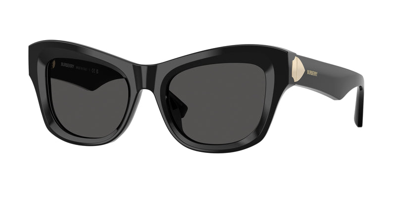 Burberry BE4442U Cat Eye Sunglasses  300187-Black 51-145-19 - Color Map Black