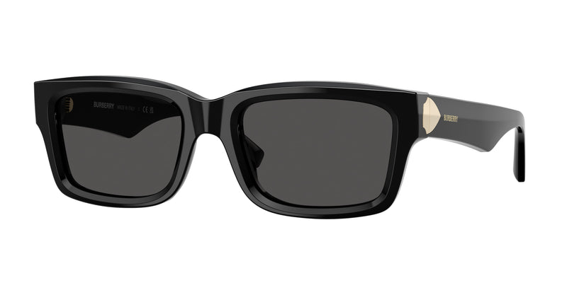 Burberry BE4443F Rectangle Sunglasses  300187-Black 55-145-20 - Color Map Black