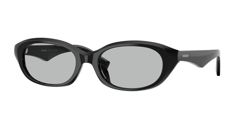 Burberry BE4447D Oval Sunglasses  300187-Black 55-145-19 - Color Map Black