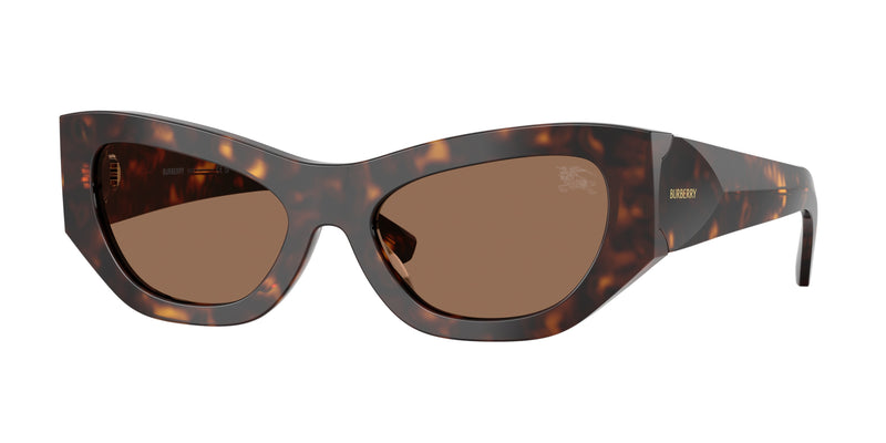 Burberry BE4450U Cat Eye Sunglasses  300273-Dark Havana 54-140-19 - Color Map Brown