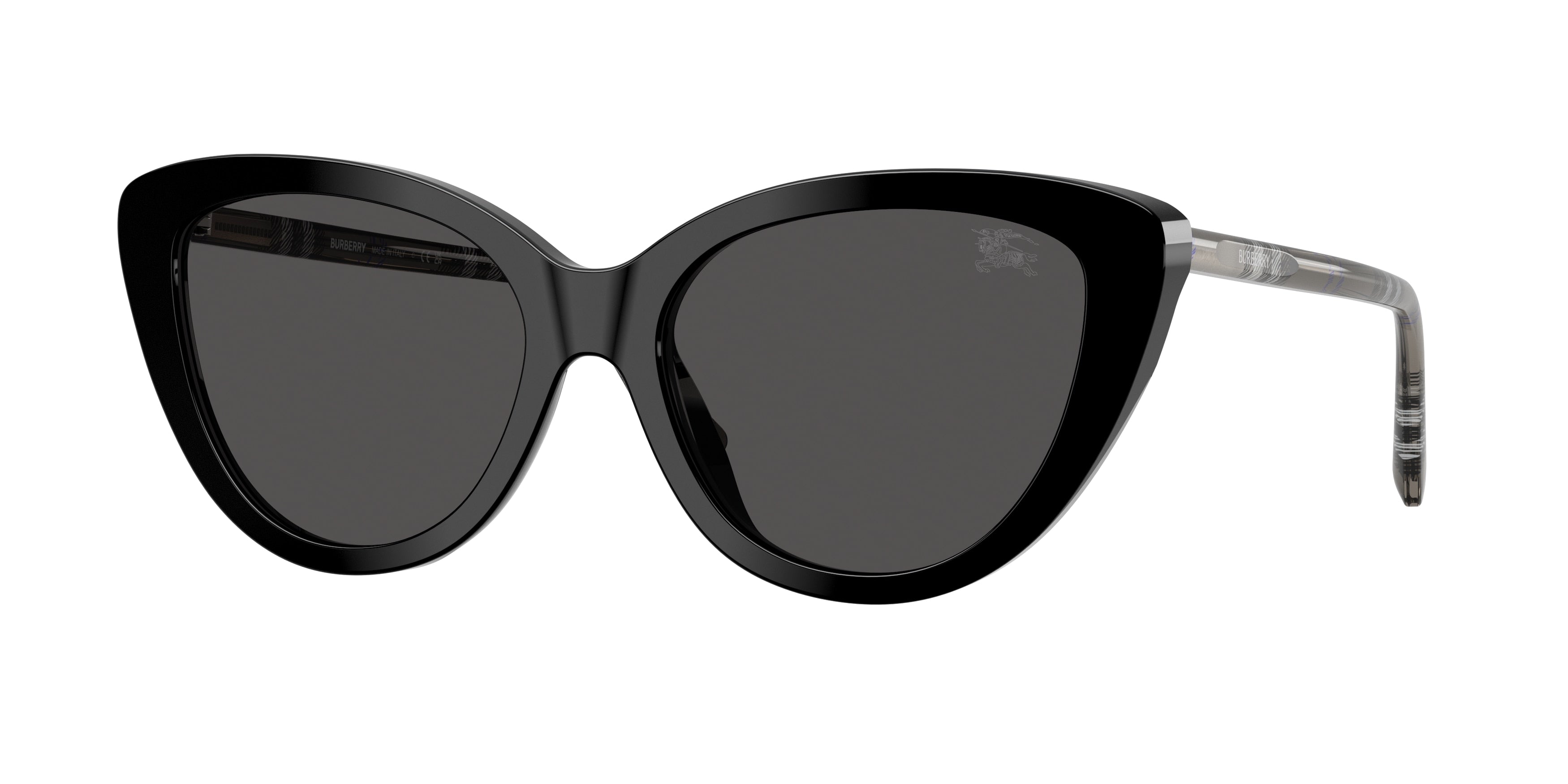 Burberry BE4457F Cat Eye Sunglasses  416587-Black 55-140-17 - Color Map Black