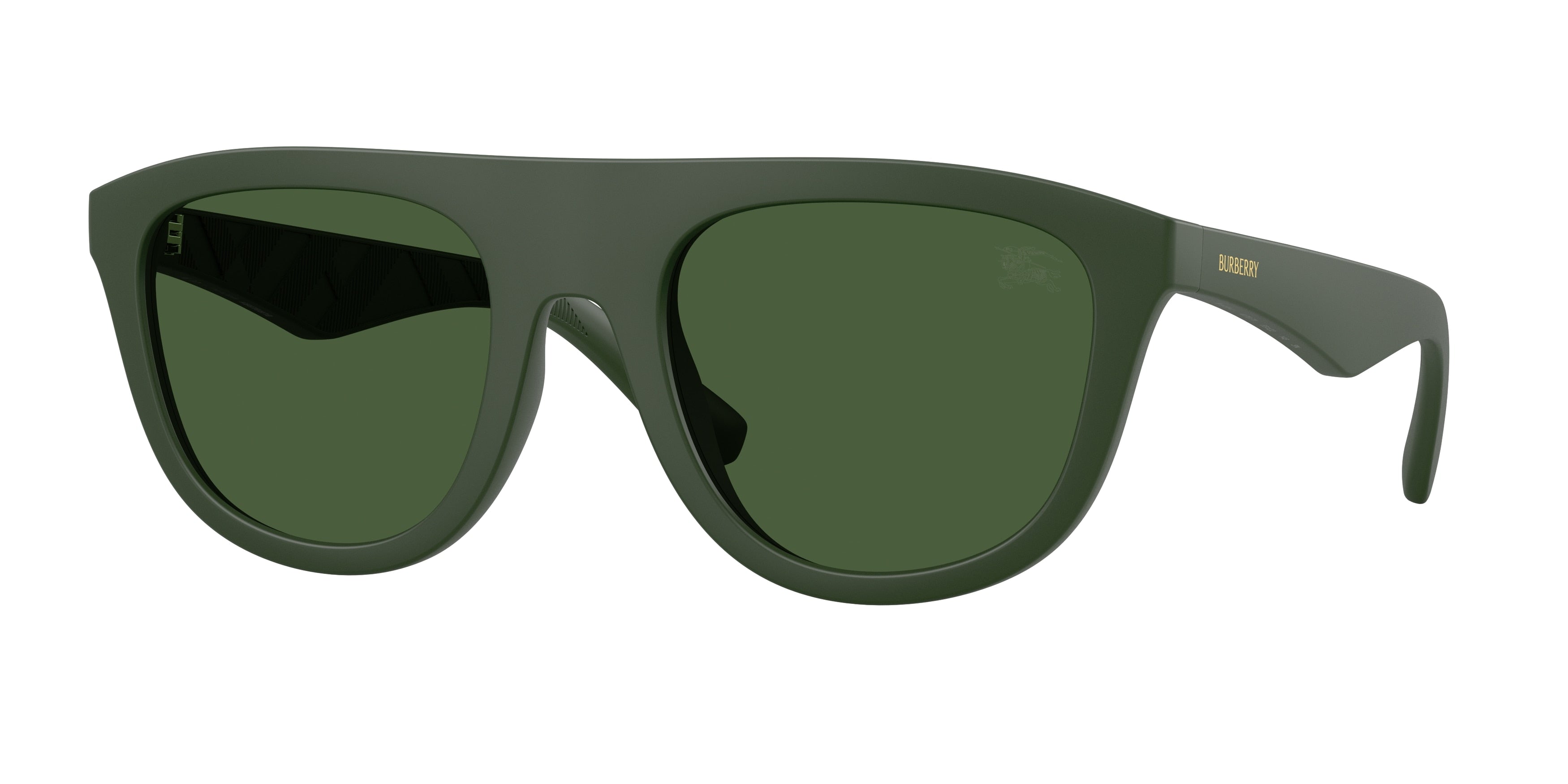 Burberry BE4459U Square Sunglasses  417071-Matte Green 55-145-22 - Color Map Green
