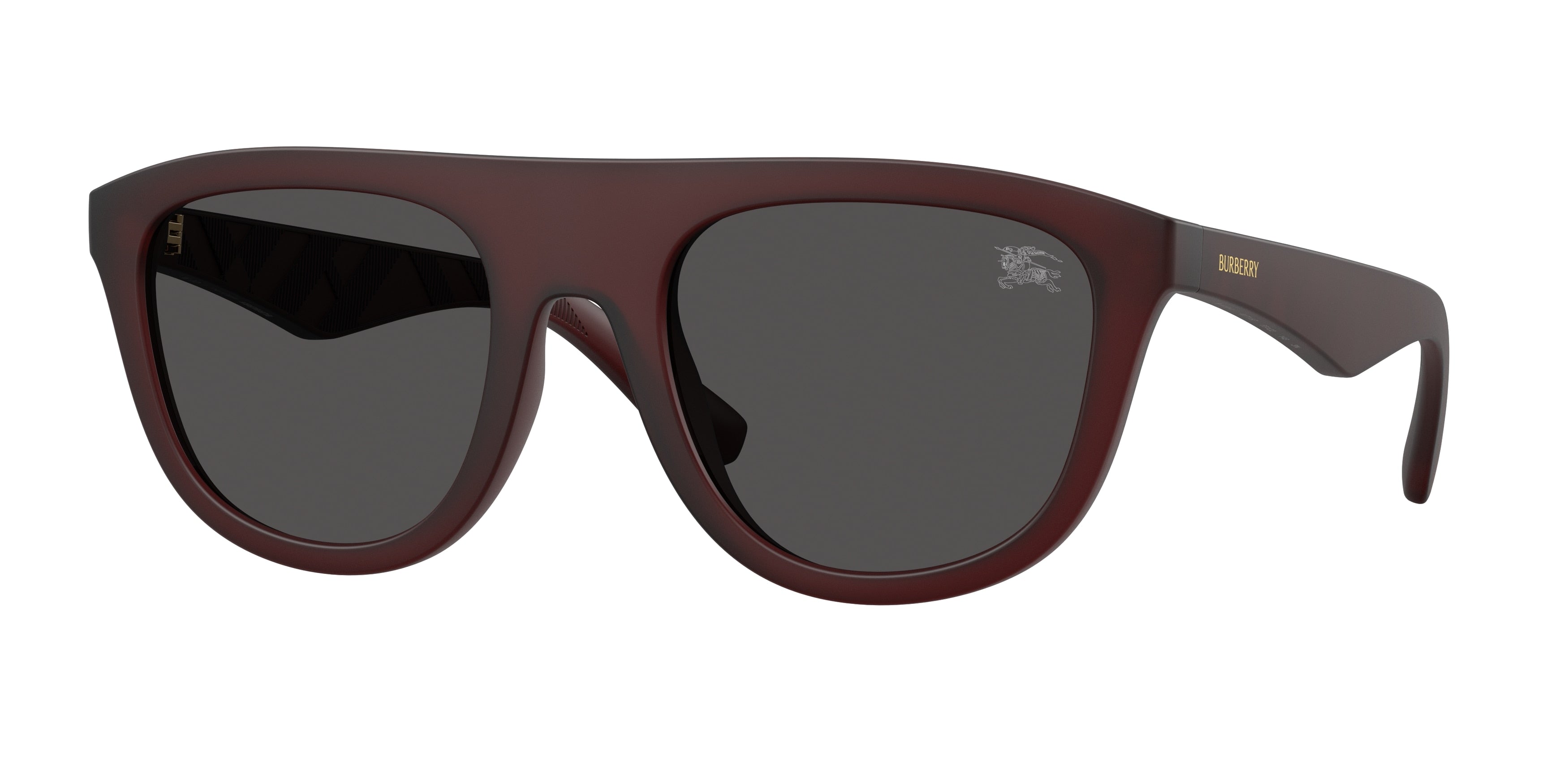 Burberry BE4459U Square Sunglasses  417187-Matte Bordeaux 55-145-22 - Color Map Red