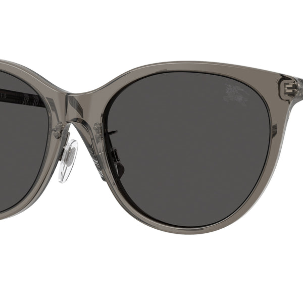 Burberry BE4464D Sunglasses Transparent Grey Plastic Round Burberry BE4464D 416087 Transparent Grey/Dark Grey | ShopSimon main image 2