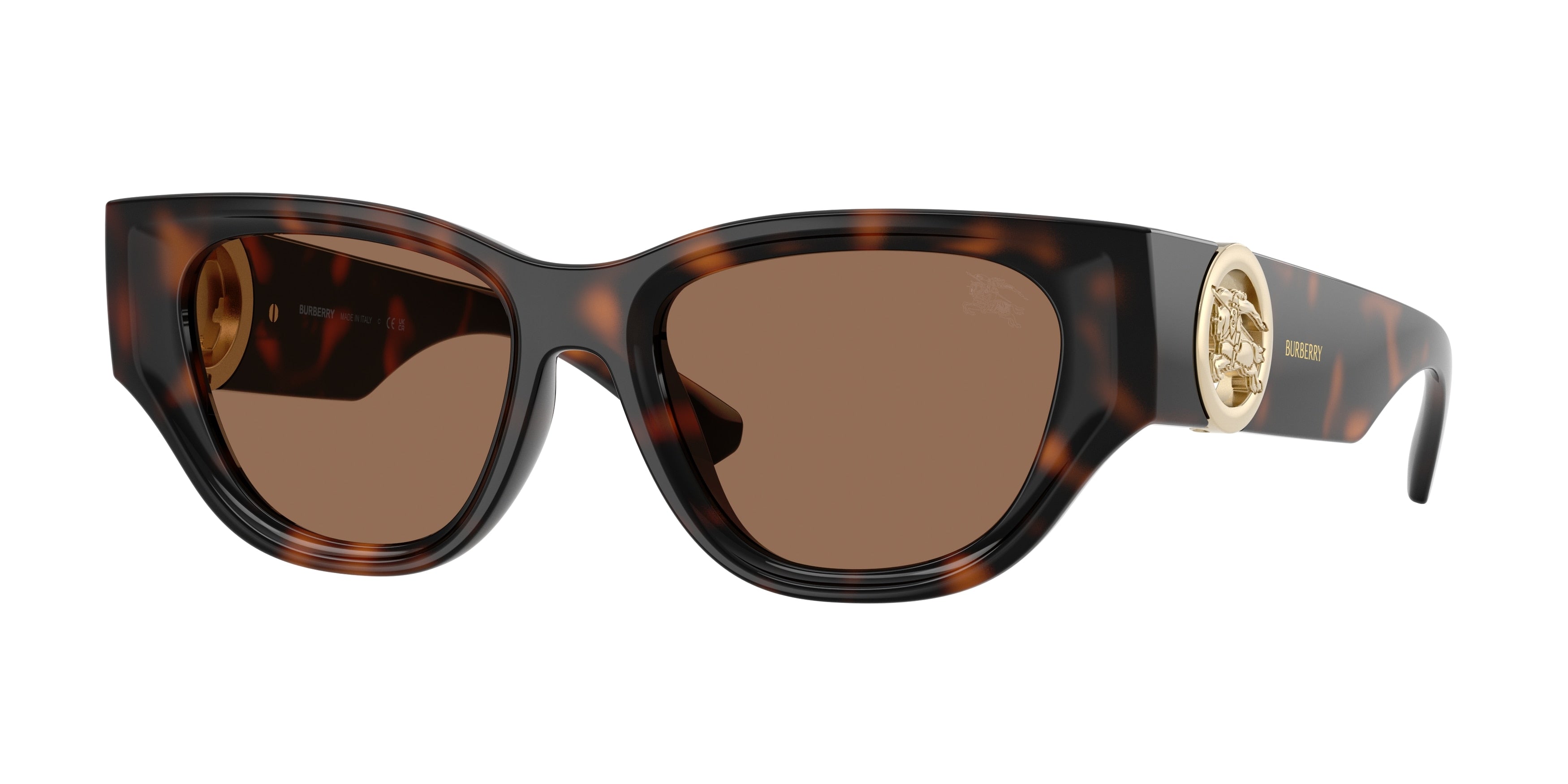 Burberry BE4467U Cat Eye Sunglasses  300273-Dark Havana 52-135-18 - Color Map Brown