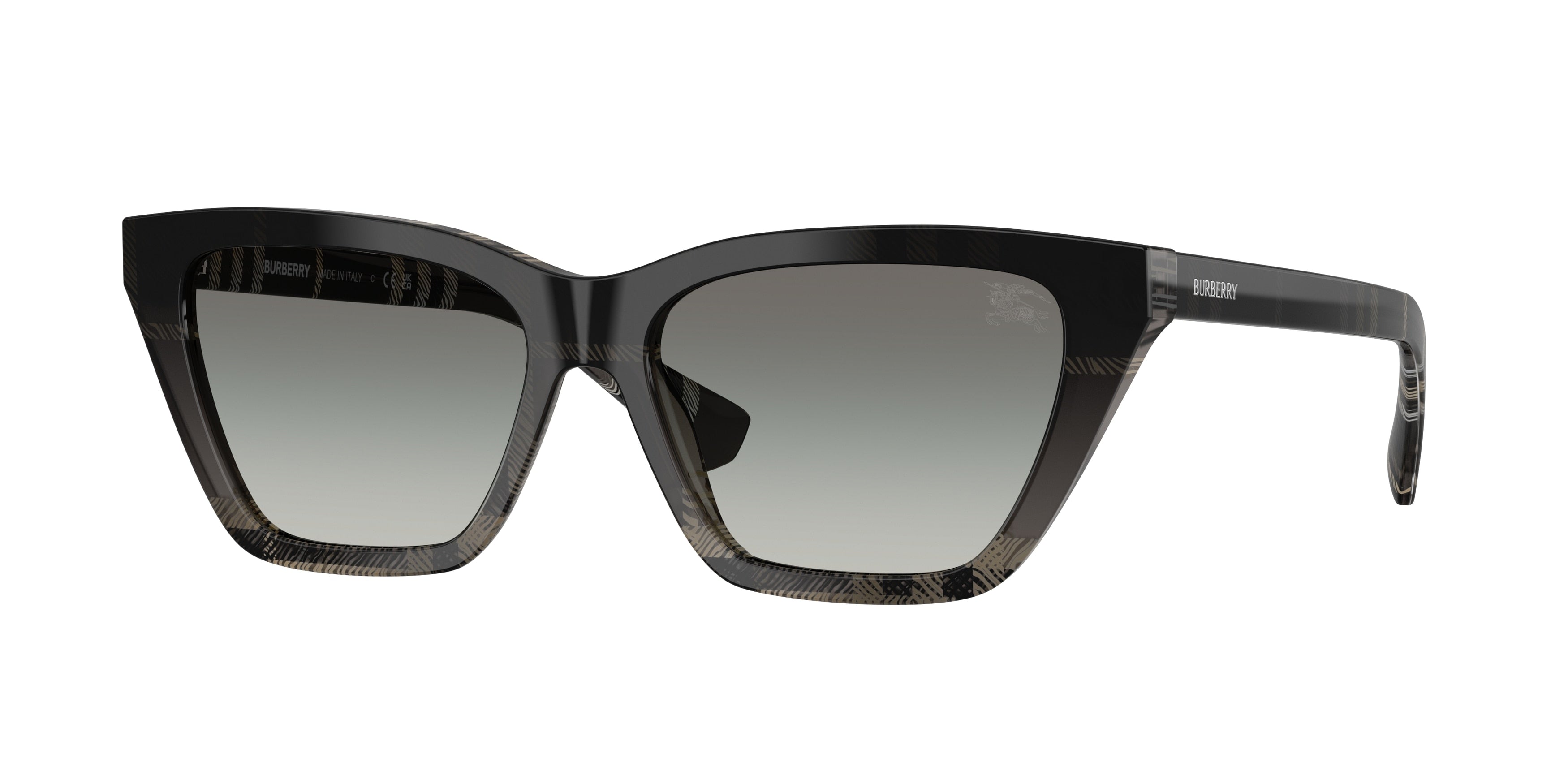 Burberry BE4468 Cat Eye Sunglasses  420011-Grey Check 54-140-15 - Color Map Grey