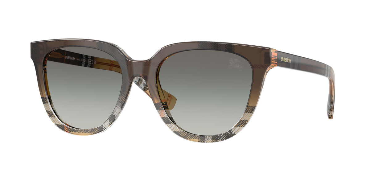 Burberry BE4469F Phantos Sunglasses  420211-Check Sand 53-140-18 - Color Map Brown