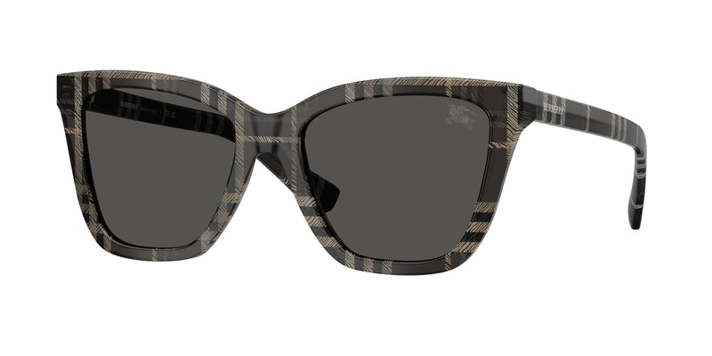 Burberry BE4470F Square Sunglasses  419987-Grey Check 54-140-18 - Color Map Grey
