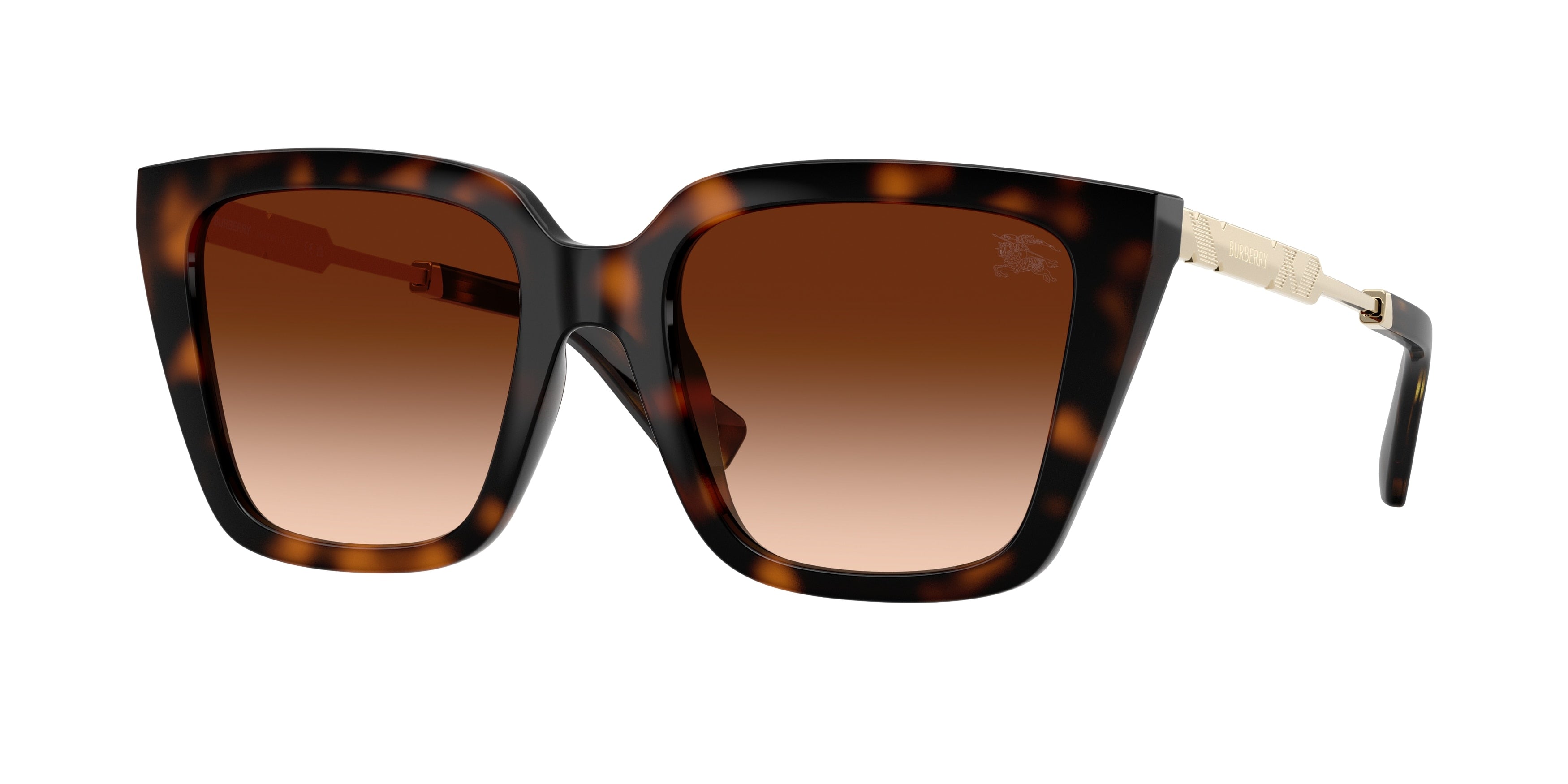 Burberry BE4473U Square Sunglasses  300274-Dark Havana 52-140-19 - Color Map Brown