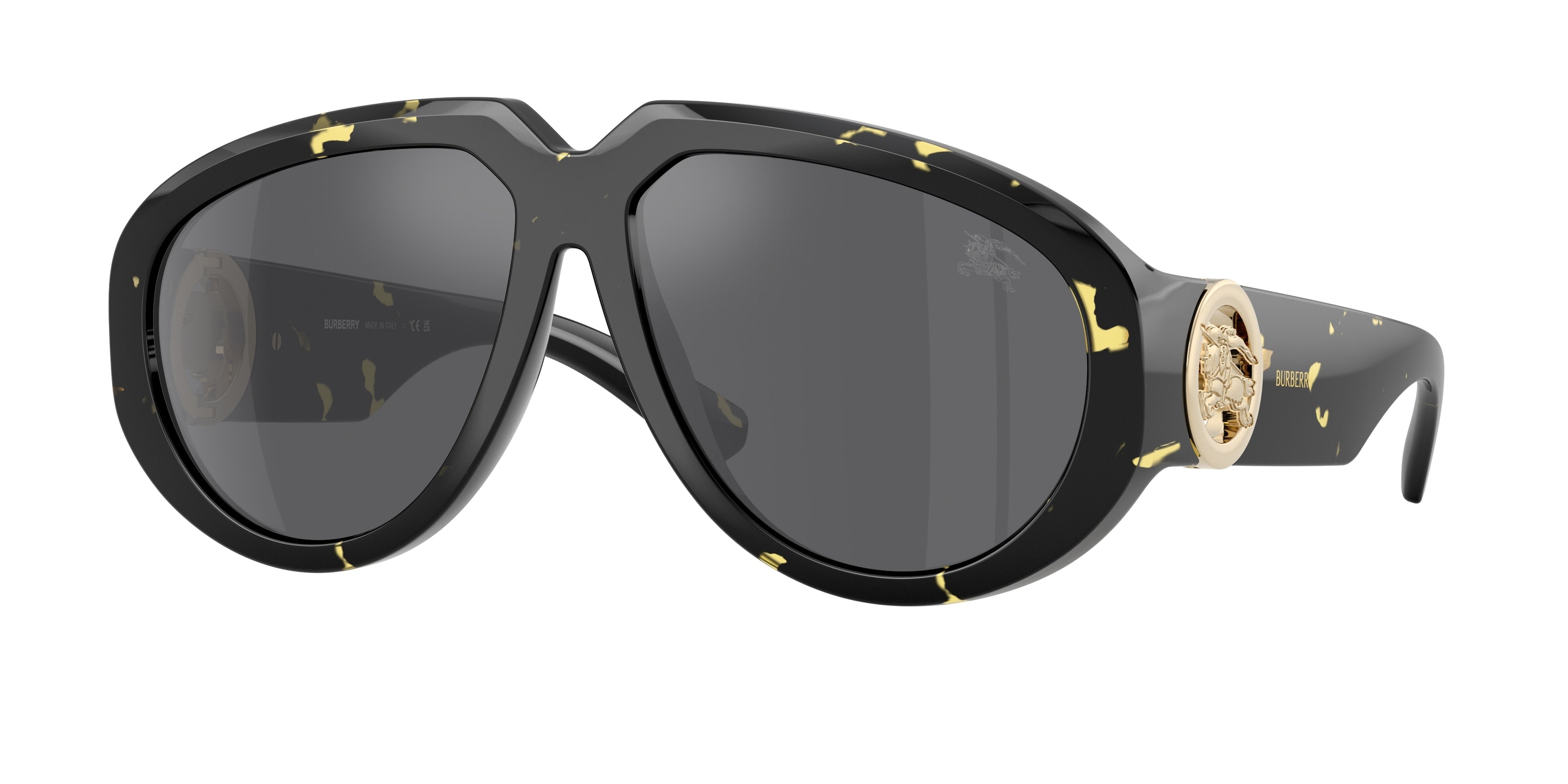 Burberry BE4479U Pilot Sunglasses  41066G-Yellow Havana 58-135-14 - Color Map Tortoise