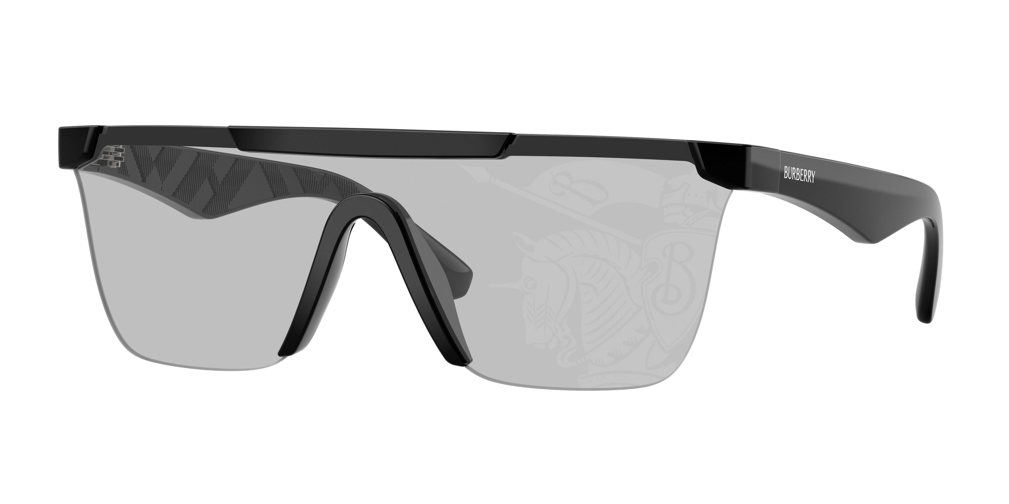 Burberry BE4480D Rectangle Sunglasses  300169-Black 0-145-141 - Color Map Black