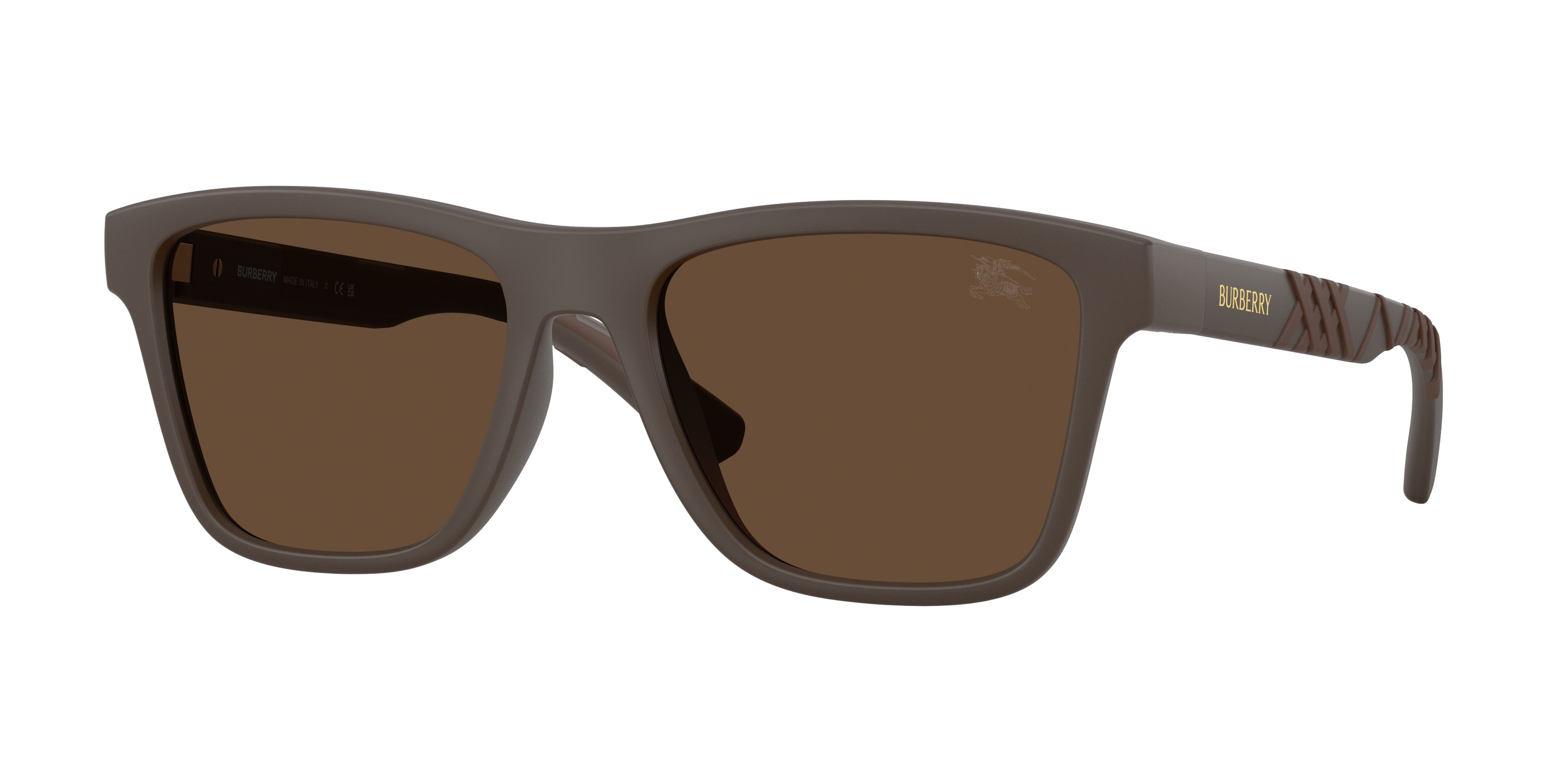 Burberry BE4482U Square Sunglasses  423473-Matte Brown 55-145-18 - Color Map Brown
