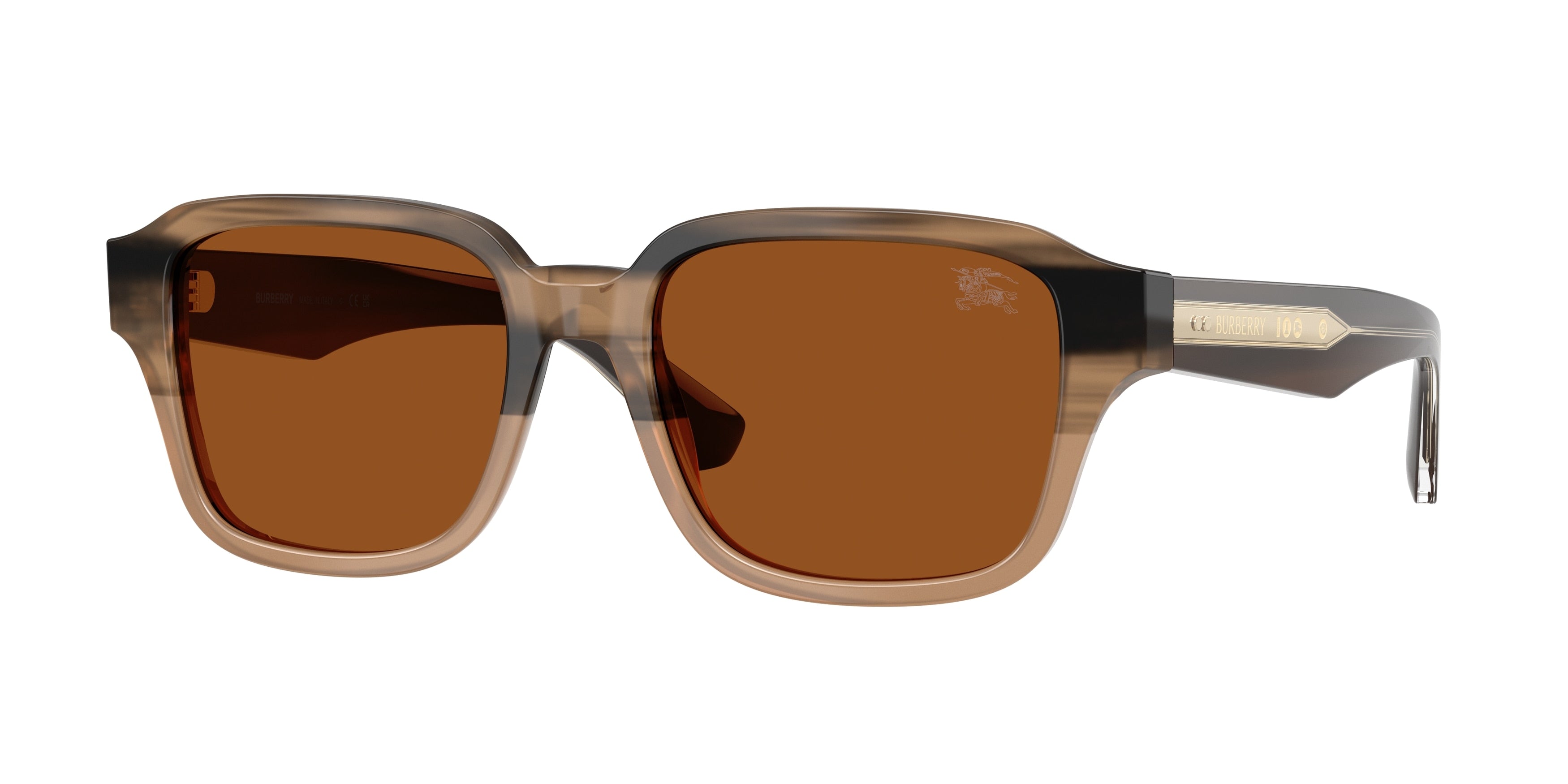 Burberry BE4484 Square Sunglasses  420773-Striped Beige 53-145-18 - Color Map Beige